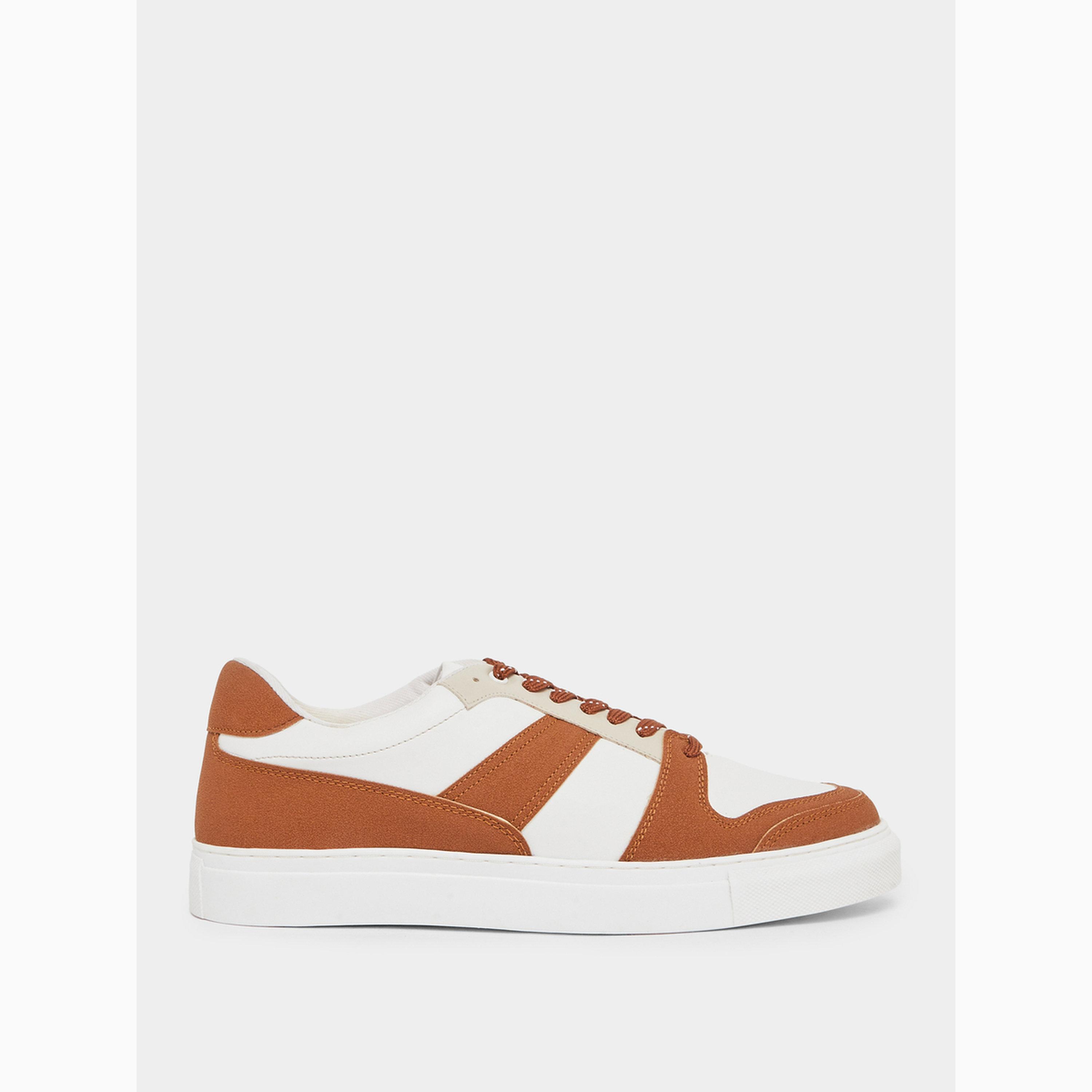Styli Men White Court-Style Sneakers-men-shoes-sneakers-image-2