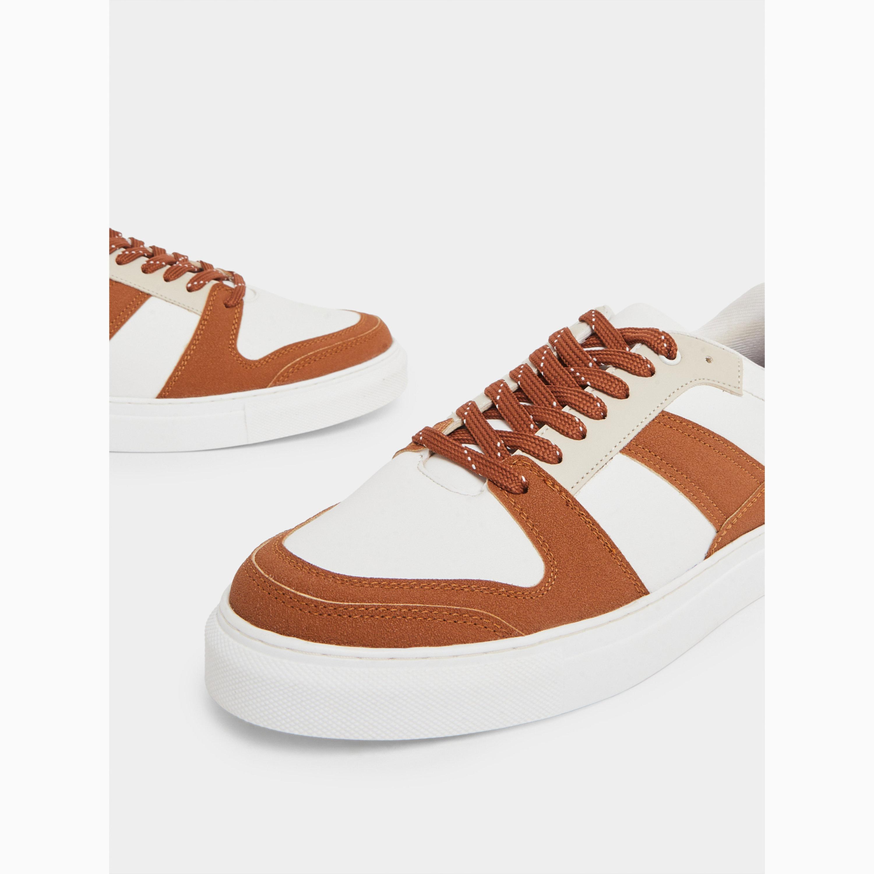 Styli Men White Court-Style Sneakers-men-shoes-sneakers-image-4