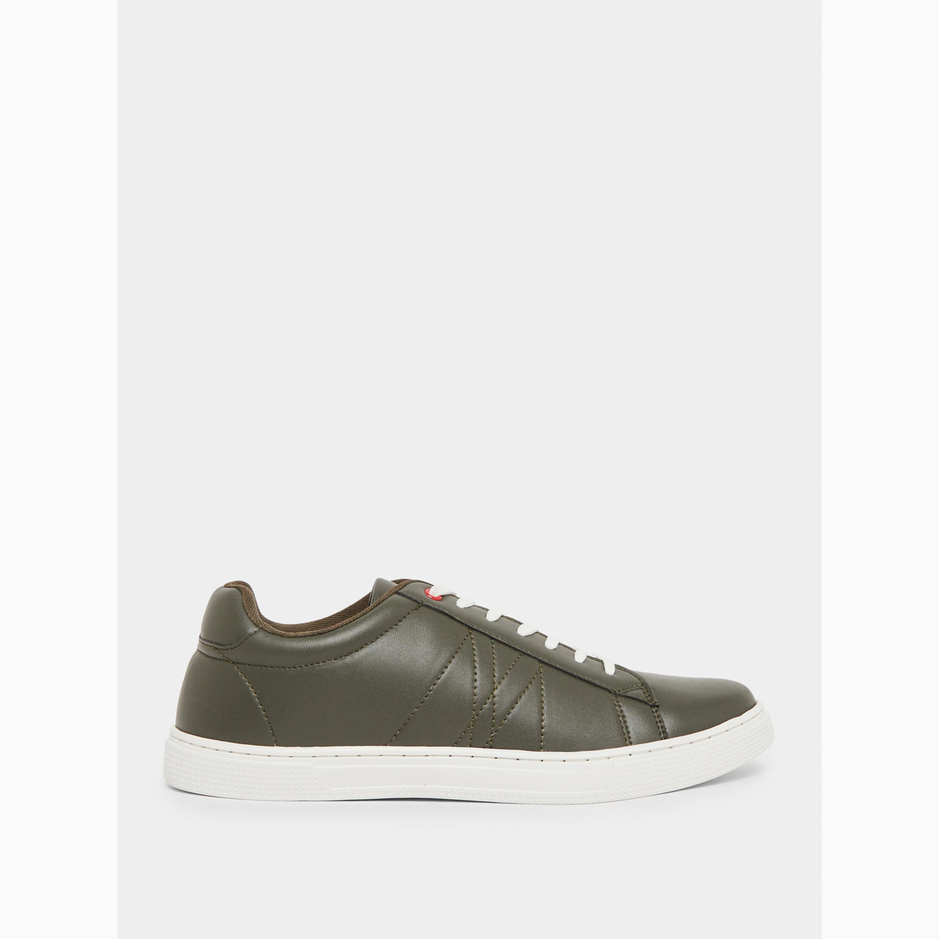 حذاء سنيكرز زيتوني برباط للرجال-men-shoes-sneakers-image-2
