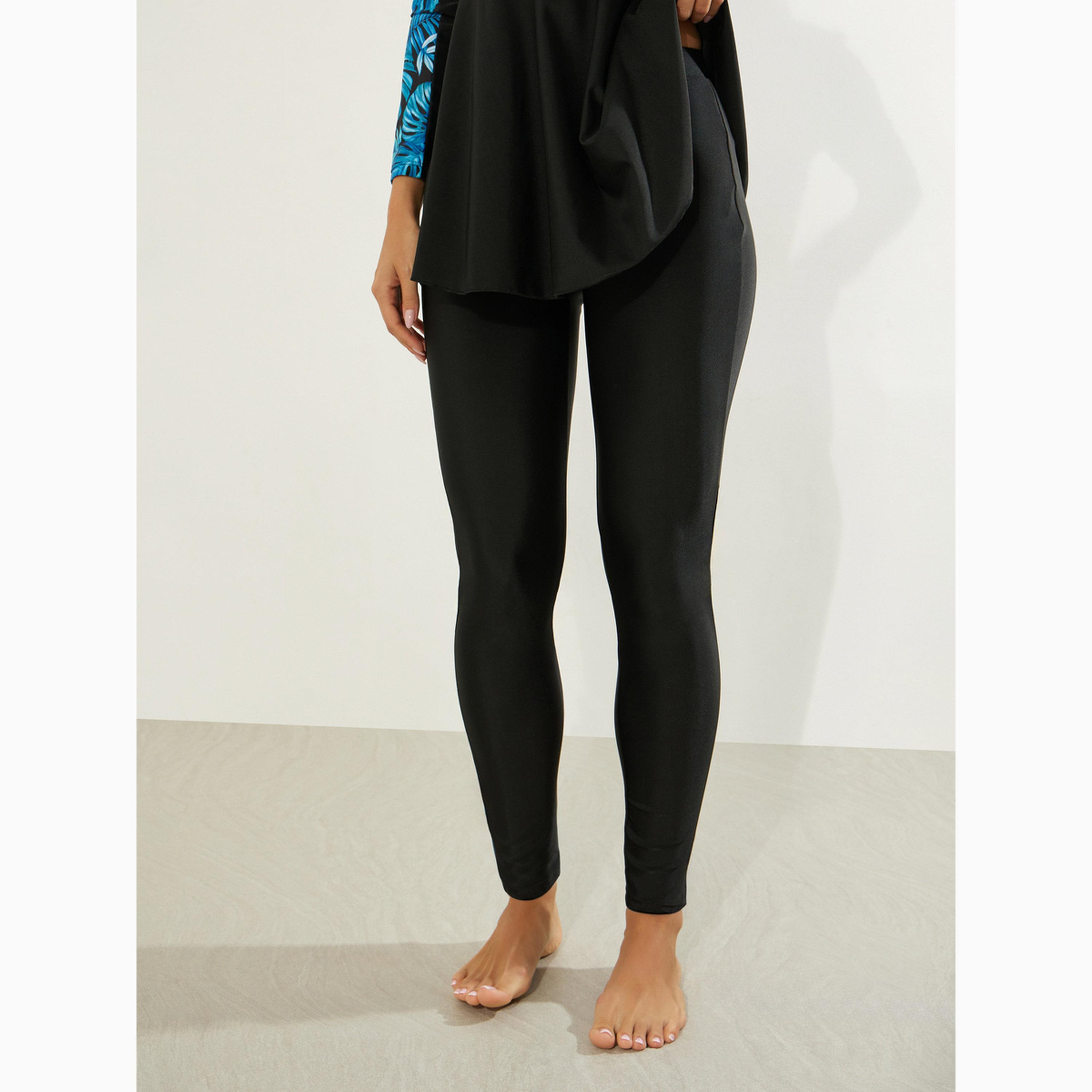 Styli Pack of 2 - Full Printed Sleeve Panel Tunic with Ruffle Detail and Leggings Burkini Set-women-clothing-swimandbeach-swim-burkinis-image-5