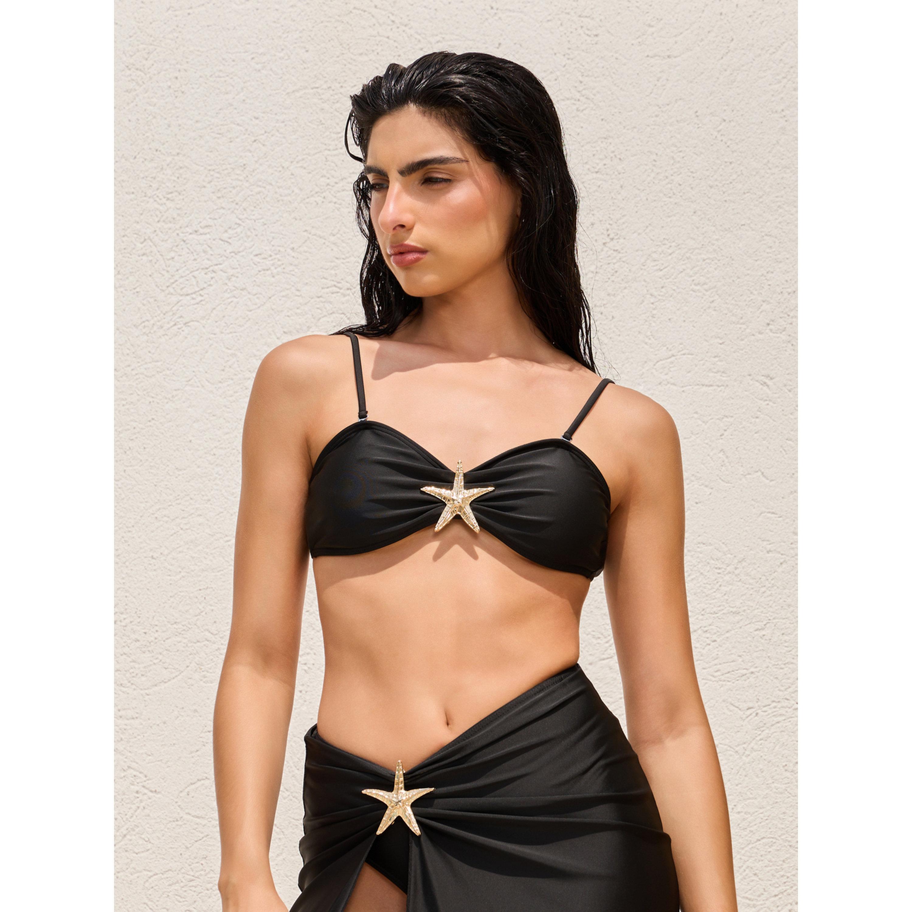 Styli Pack of 3 - Star Fish Metal Trim Tie Back Padded Bikini, Brief and Wrap Skirt-women-clothing-swimandbeach-swim-swimsuits-image-3