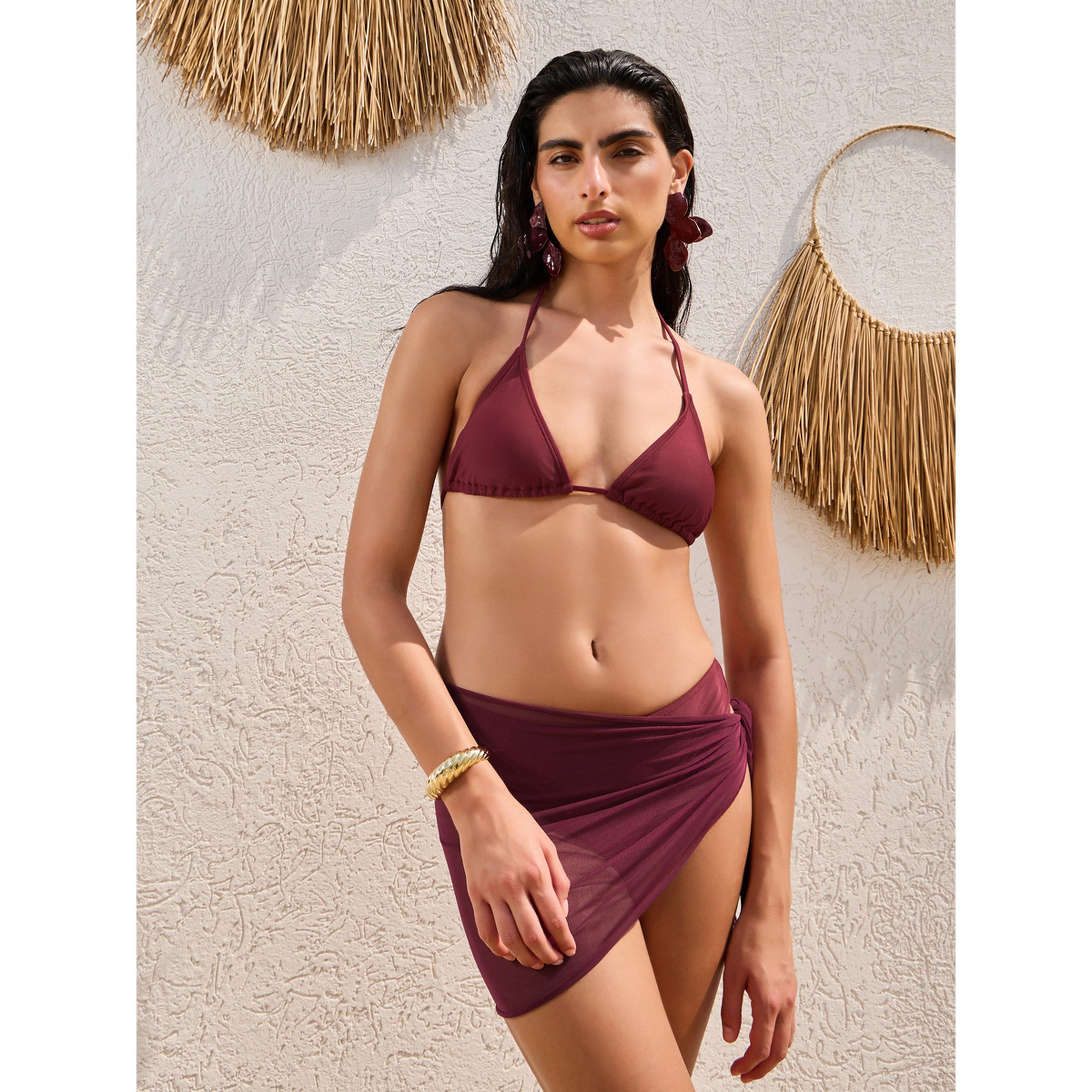 طقم من 3 قطع بيكيني مثلث مبطن برباط مع سروال داخلي وتنورة لف-women-clothing-swimandbeach-swim-swimsuits-image-4