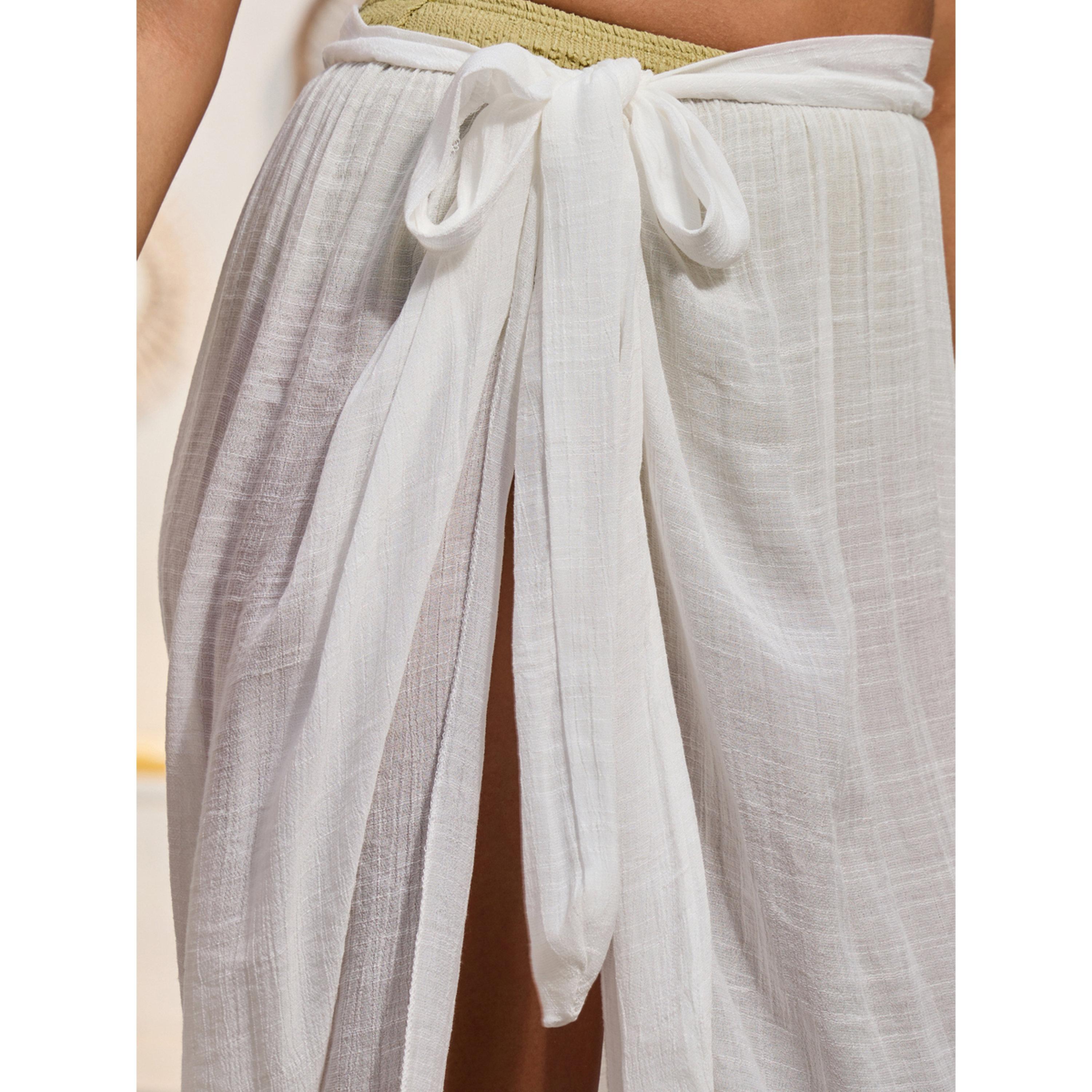 Styli White Tie Waist Maxi Sarong-women-clothing-swimandbeach-beach-beachwear-image-3