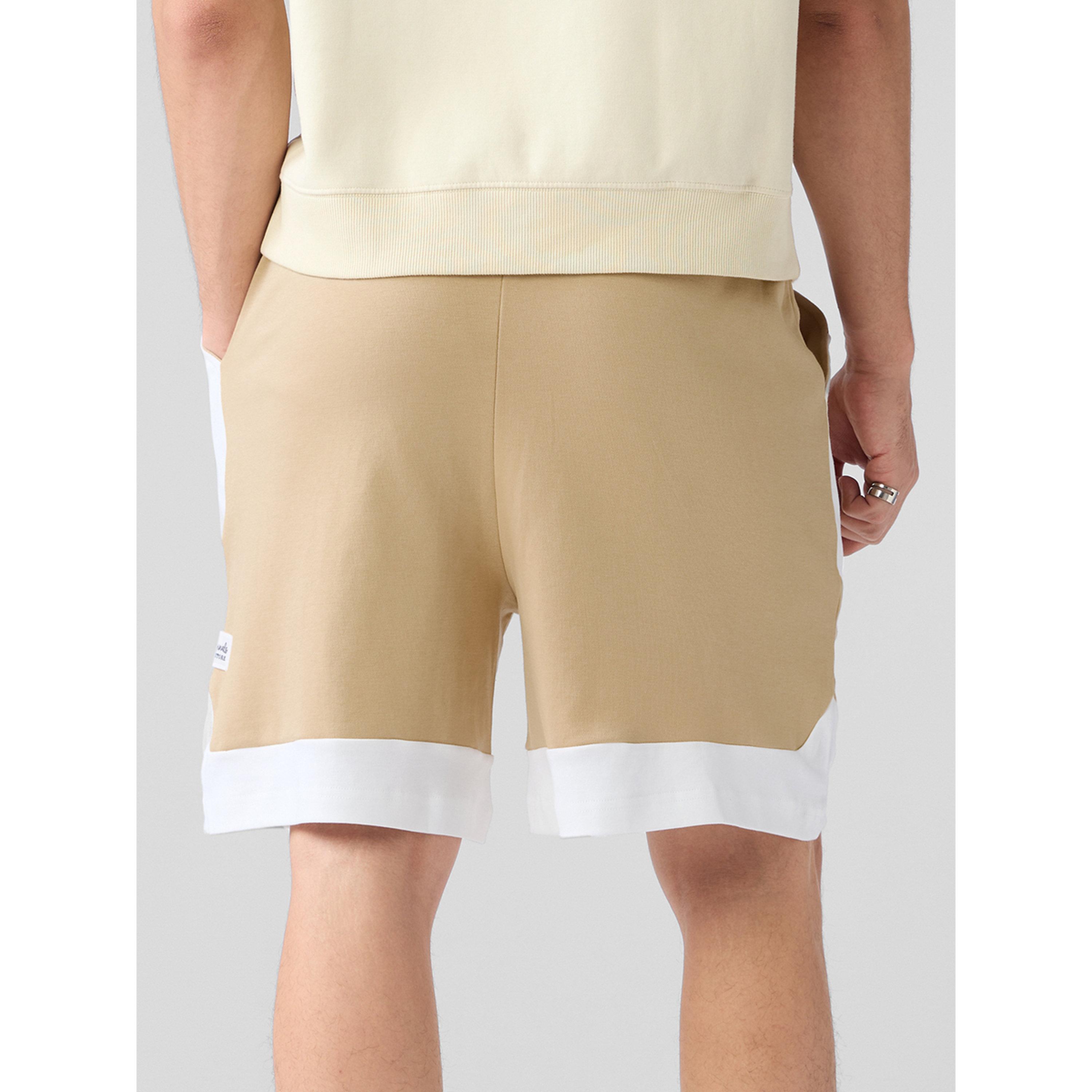 The Souled Store X Styli Men Beige Color Block Knee-Length Shorts-men-clothing-swimandbeach-shorts-image-3
