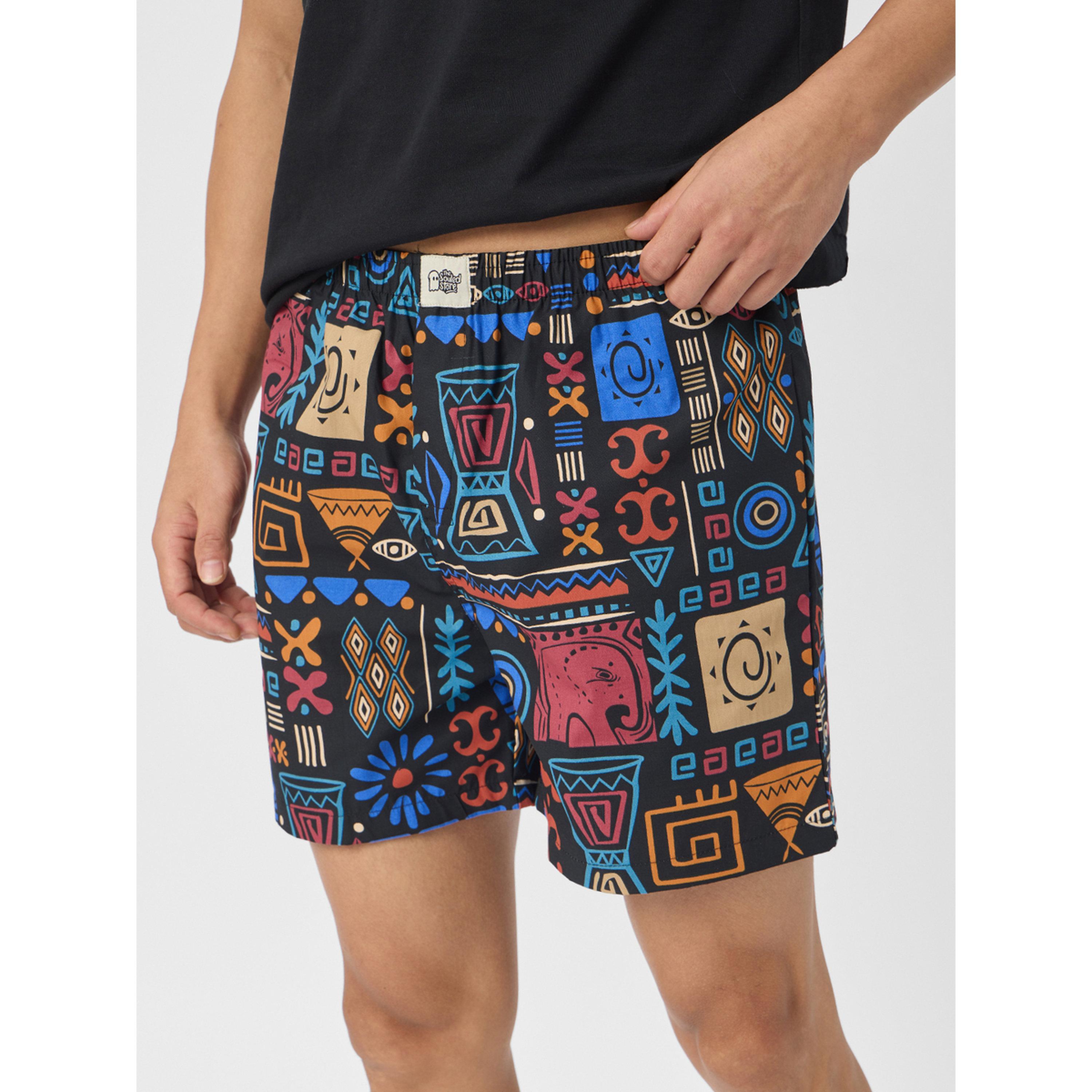 The Souled Store X Styli Men Black Tribal Print Boxers-men-clothing-innerwear-underwear-image-3