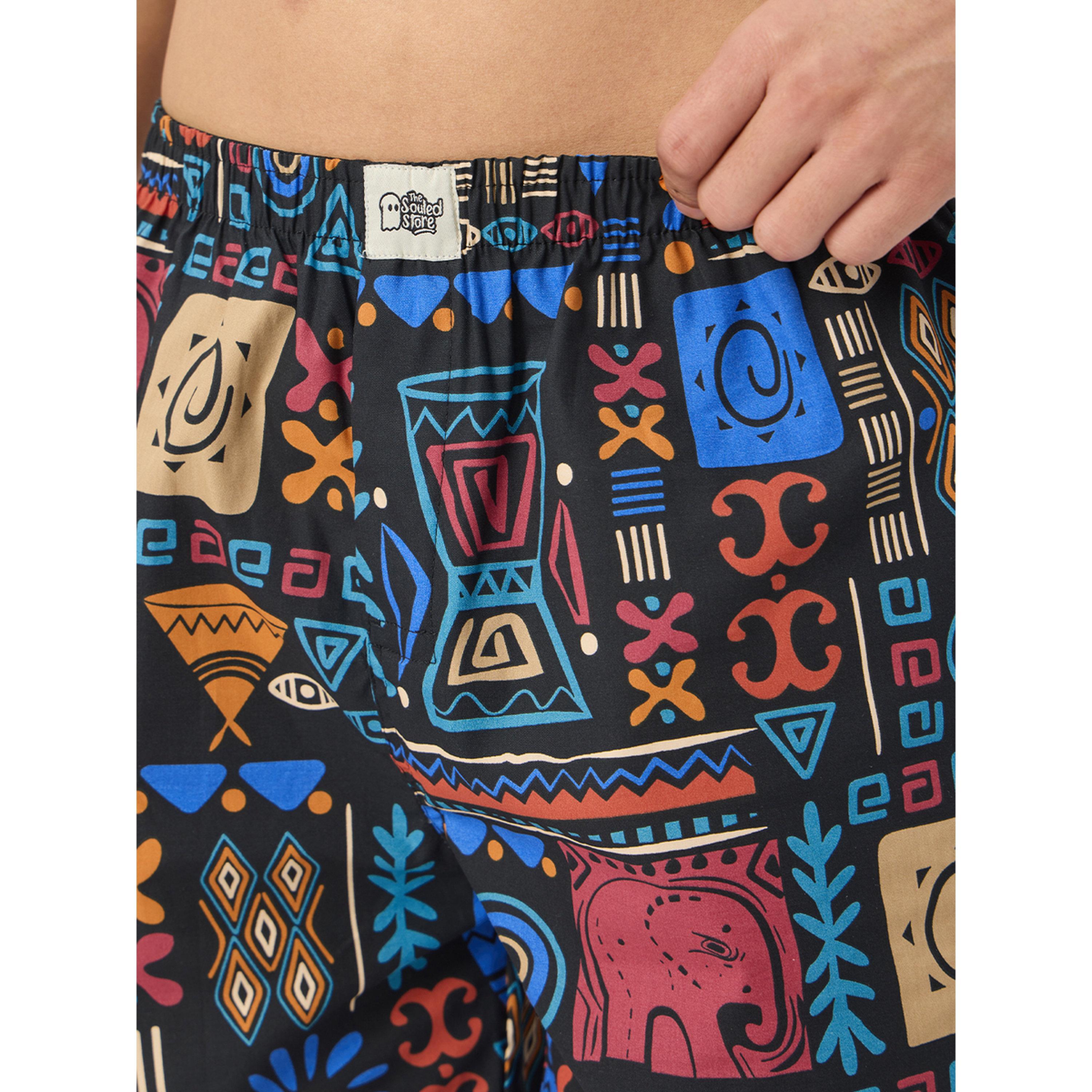 The Souled Store X Styli Men Black Tribal Print Boxers-men-clothing-innerwear-underwear-image-5