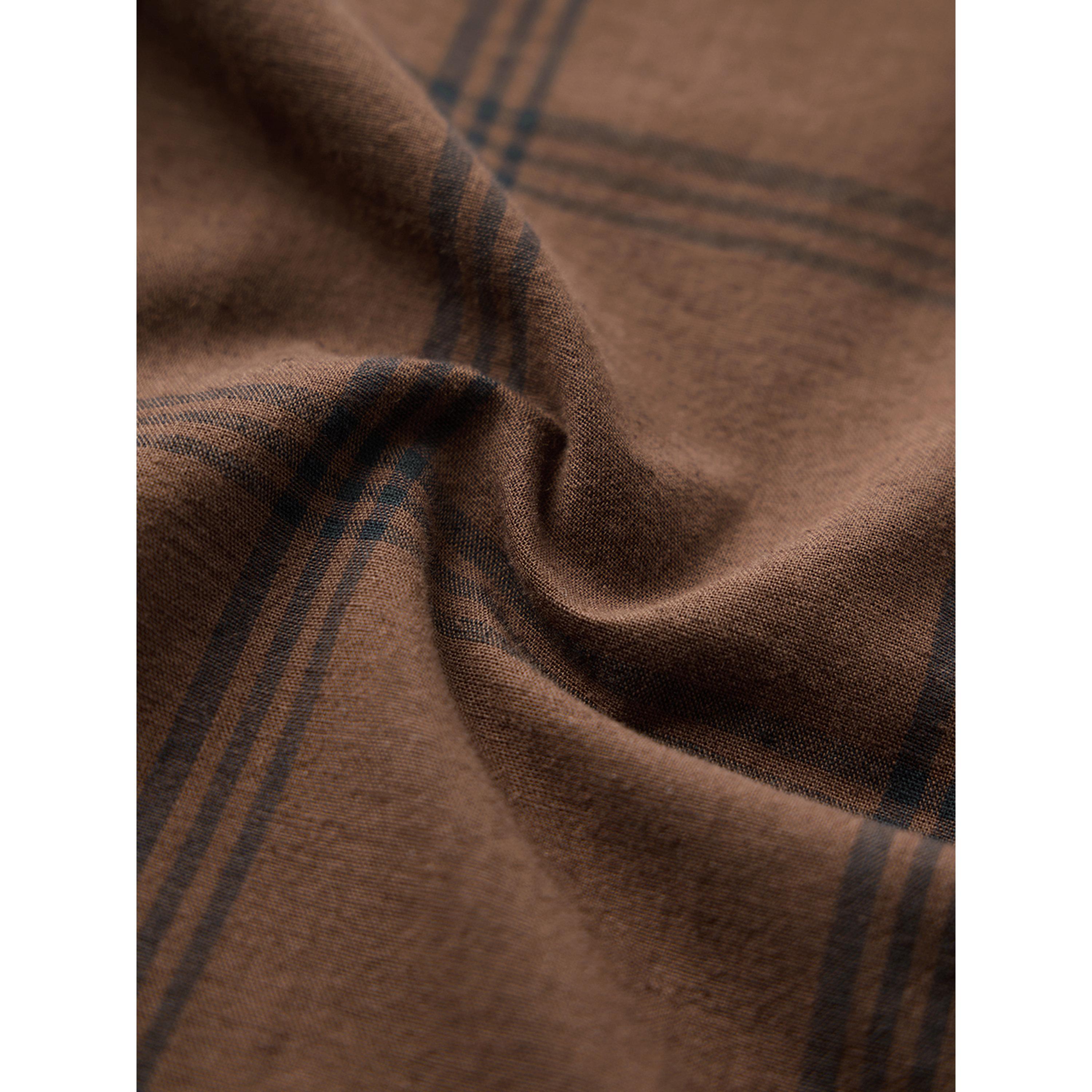 The Souled Store X Styli Men Brown Checkered Cotton Shirt-men-clothing-shirts-image-5