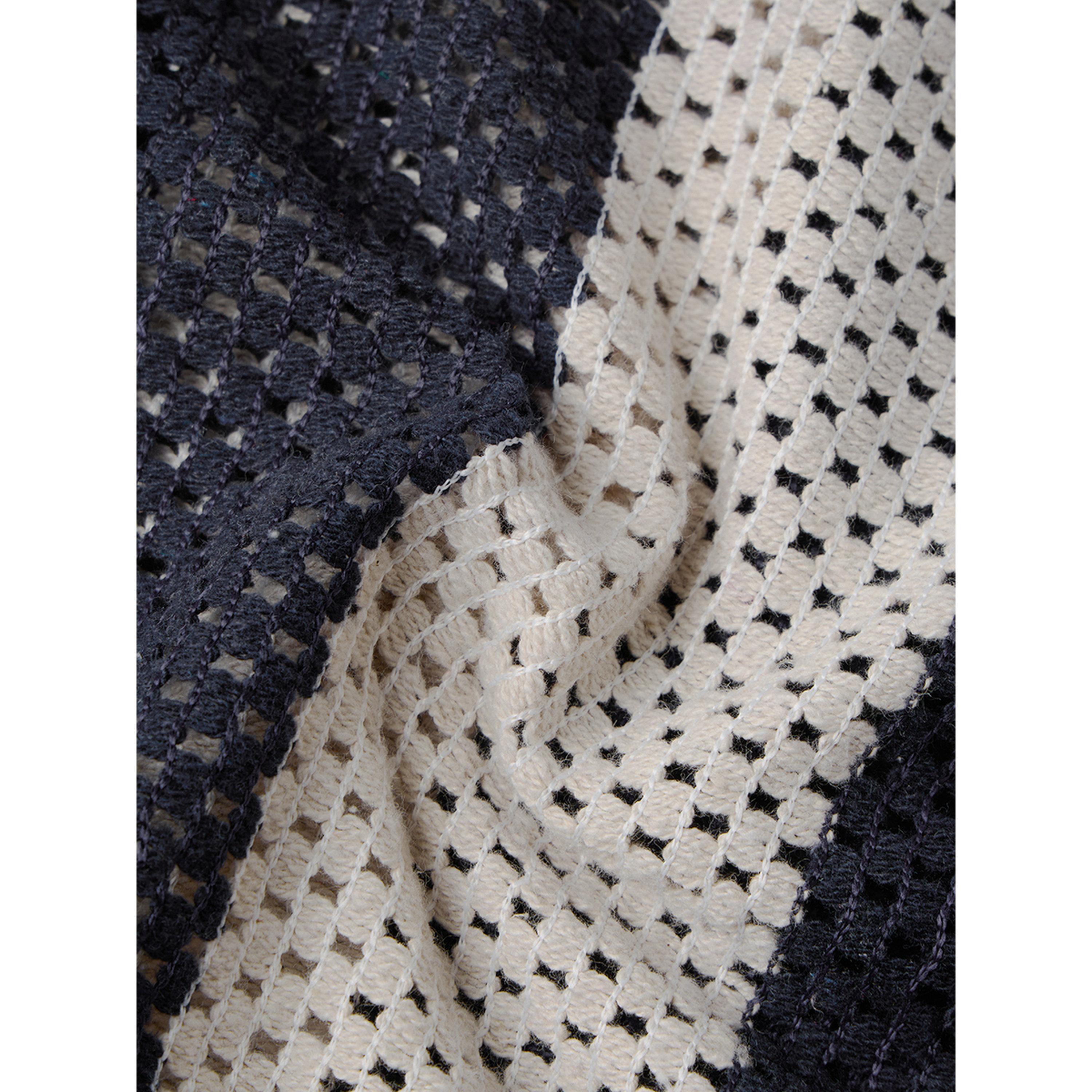 The Souled Store X Styli Men Navy Open-Knit Striped Shirt-men-clothing-shirts-image-7