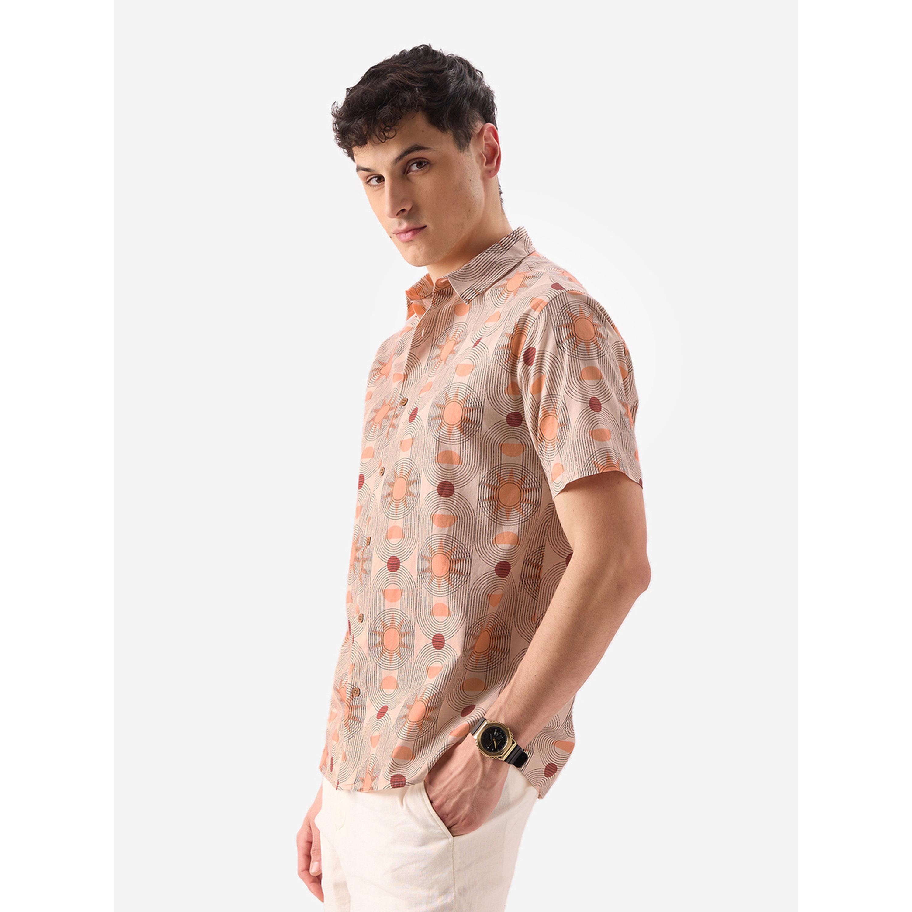 The Souled Store X Styli Men Pink Celestial Print Shirt-men-clothing-shirts-image-1