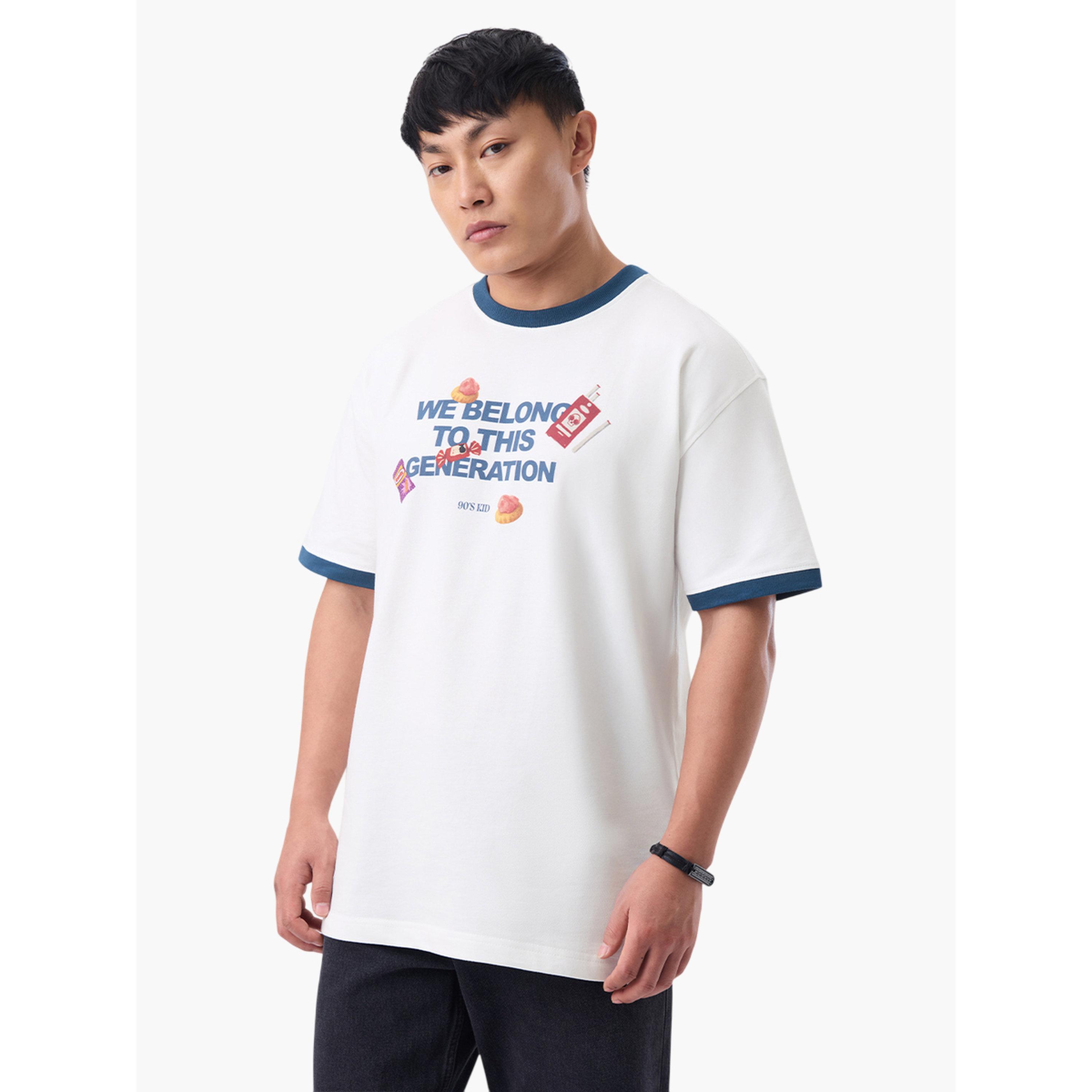 The Souled Store X Styli Men White Oversized Printed T-Shirt-men-clothing-tshirtsandpolos-tshirts-image-1