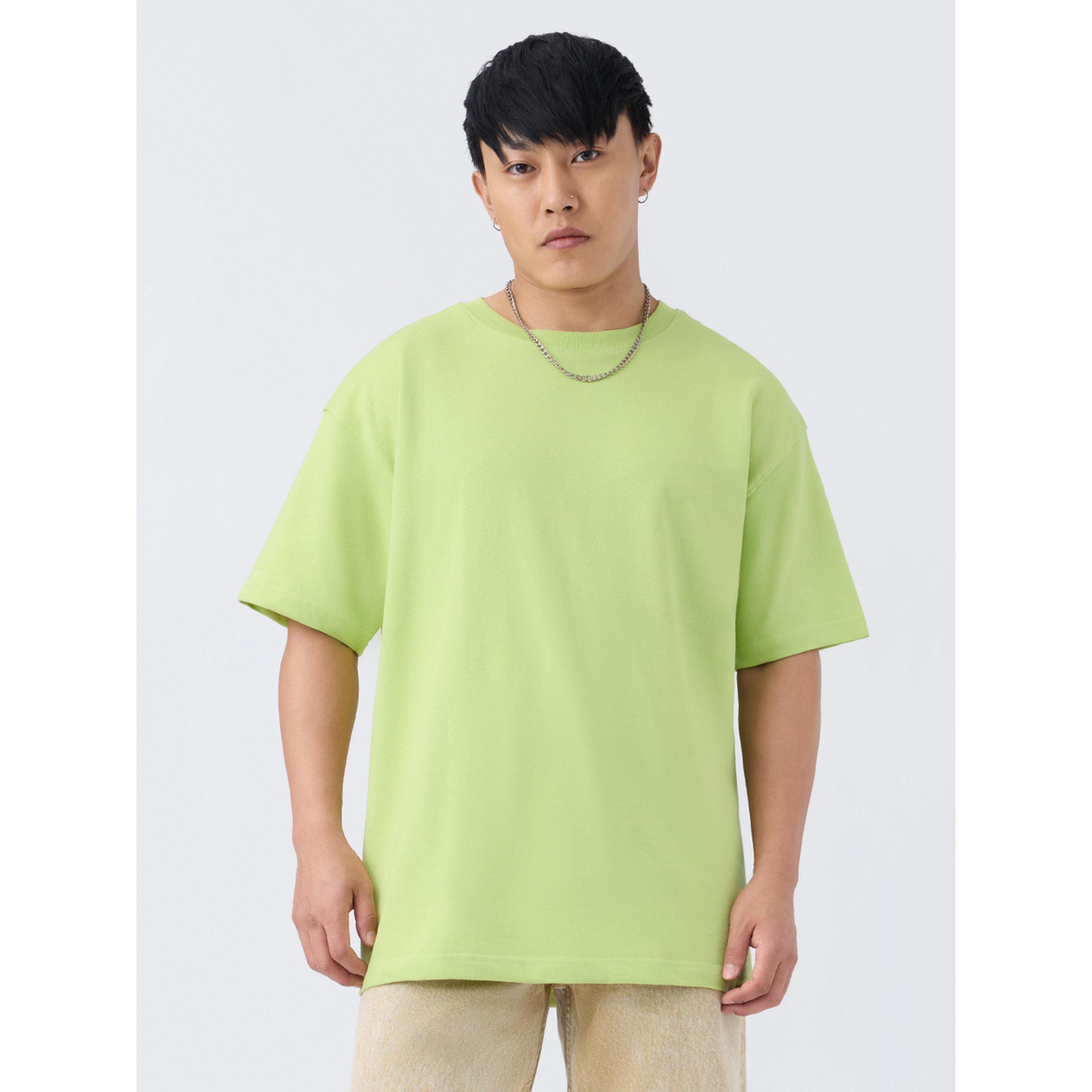 The Souled Store X Styli Men Oversized Neon Green T-Shirt-men-clothing-tshirtsandpolos-tshirts-image-1