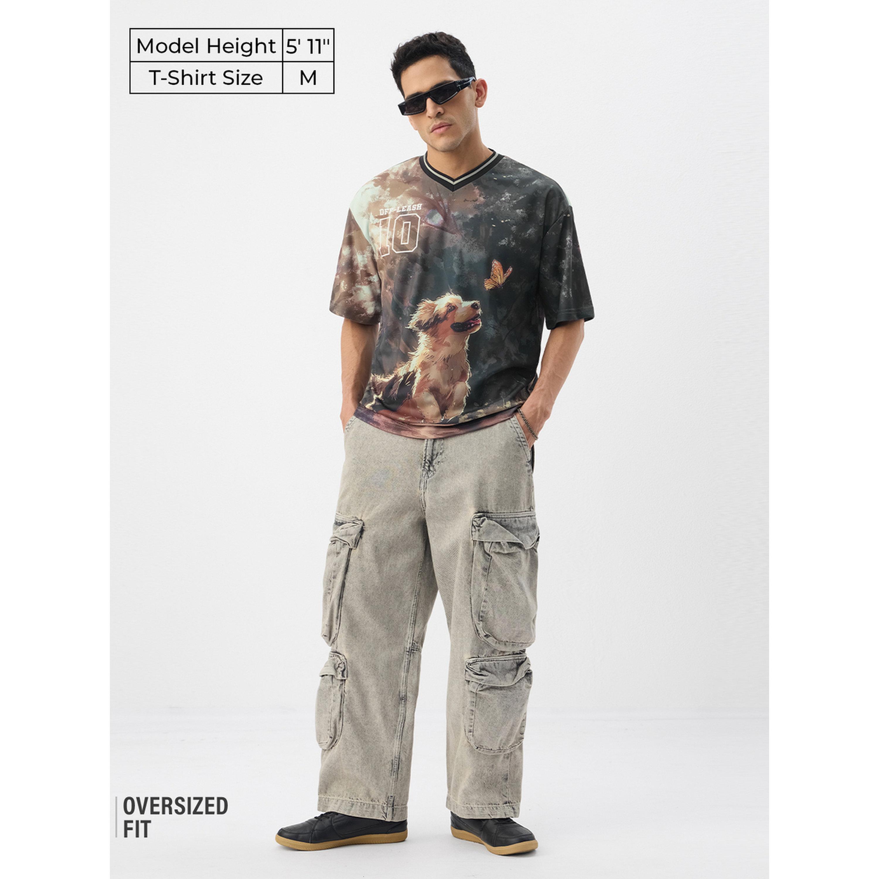 تيشيرت واسع بطبعة كلب-men-clothing-tshirtsandpolos-tshirts-image-2