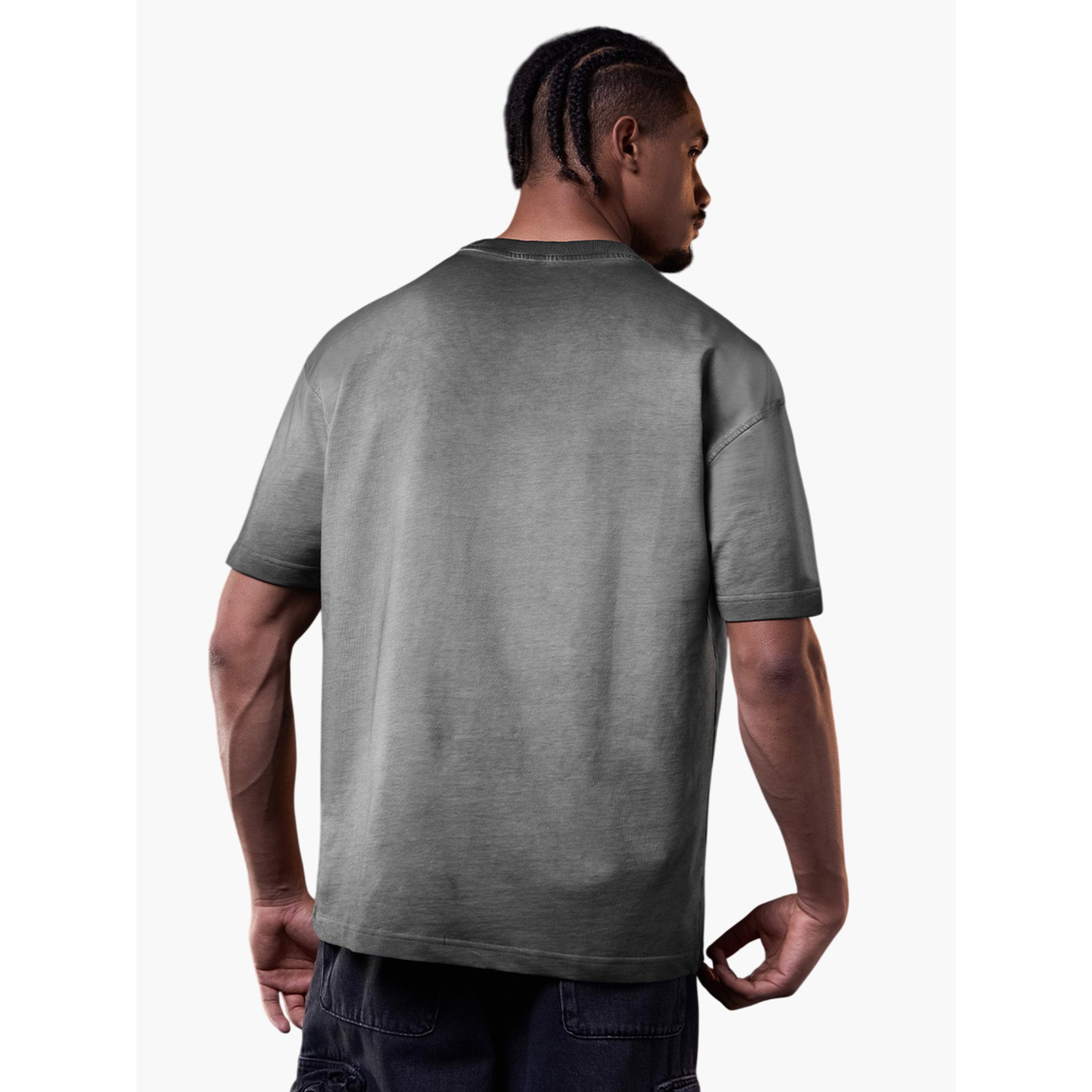 The Souled Store X Styli Men Grey Oversized Washed T-Shirt-men-clothing-tshirtsandpolos-tshirts-image-3