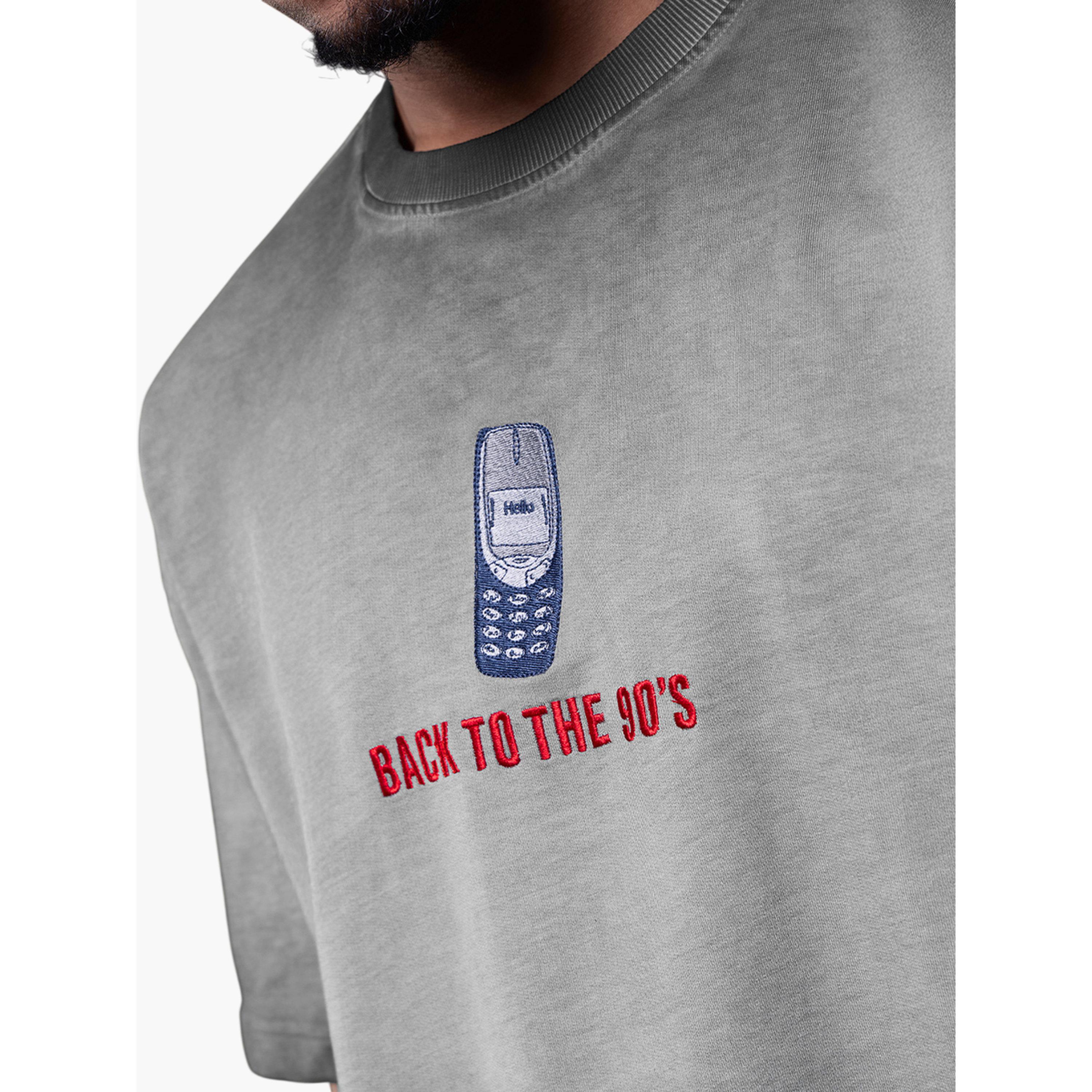 The Souled Store X Styli Men Grey Oversized Washed T-Shirt-men-clothing-tshirtsandpolos-tshirts-image-5
