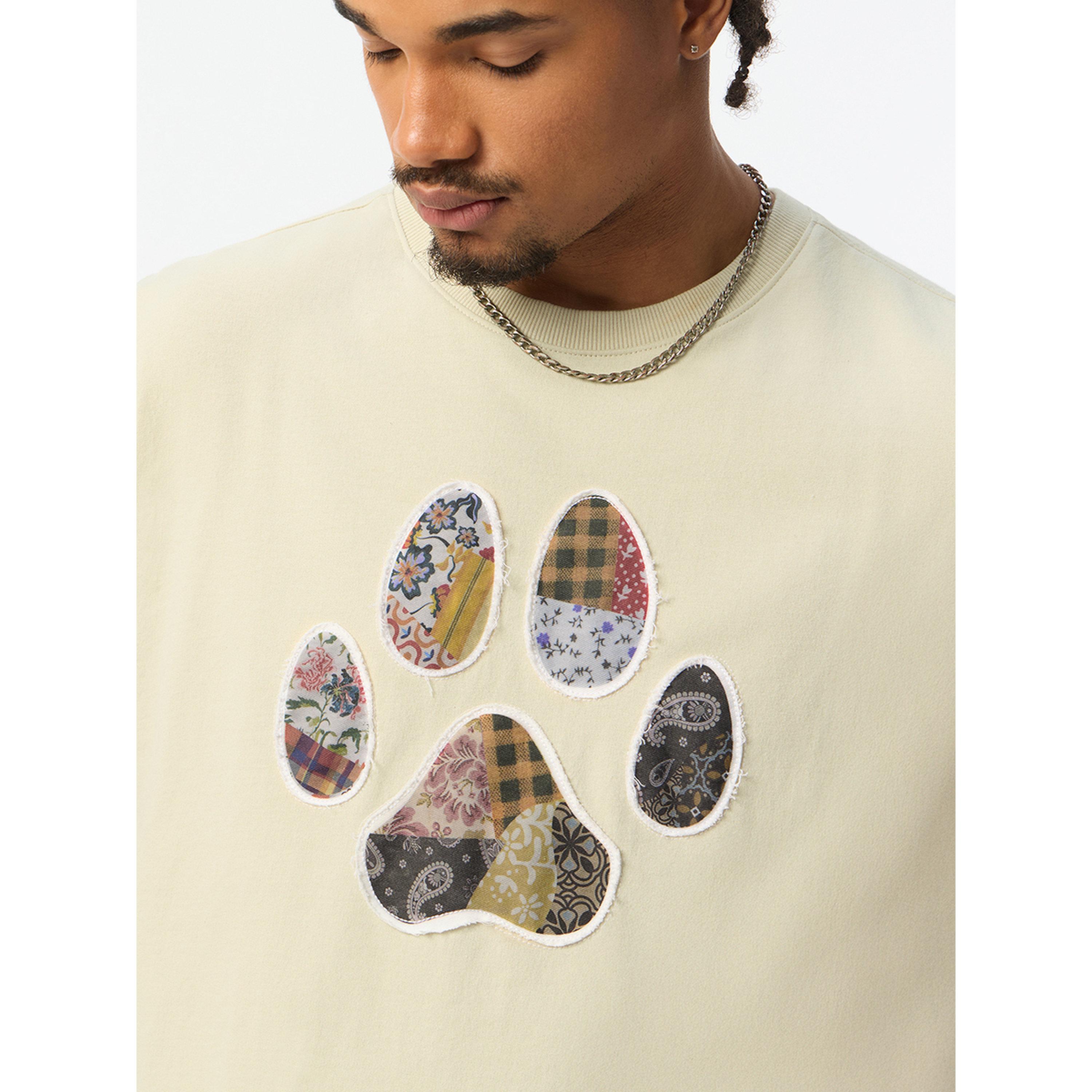The Souled Store X Styli Men Beige Paw Patch Oversized T-Shirt-men-clothing-tshirtsandpolos-tshirts-image-6