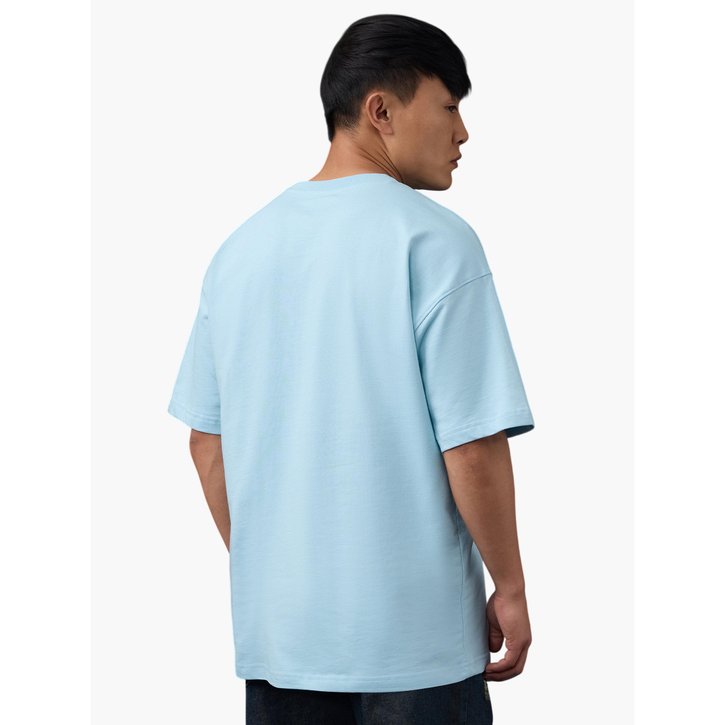 تيشيرت بقصة واسعة بياقة دائرية للرجال-men-clothing-tshirtsandpolos-tshirts-image-3