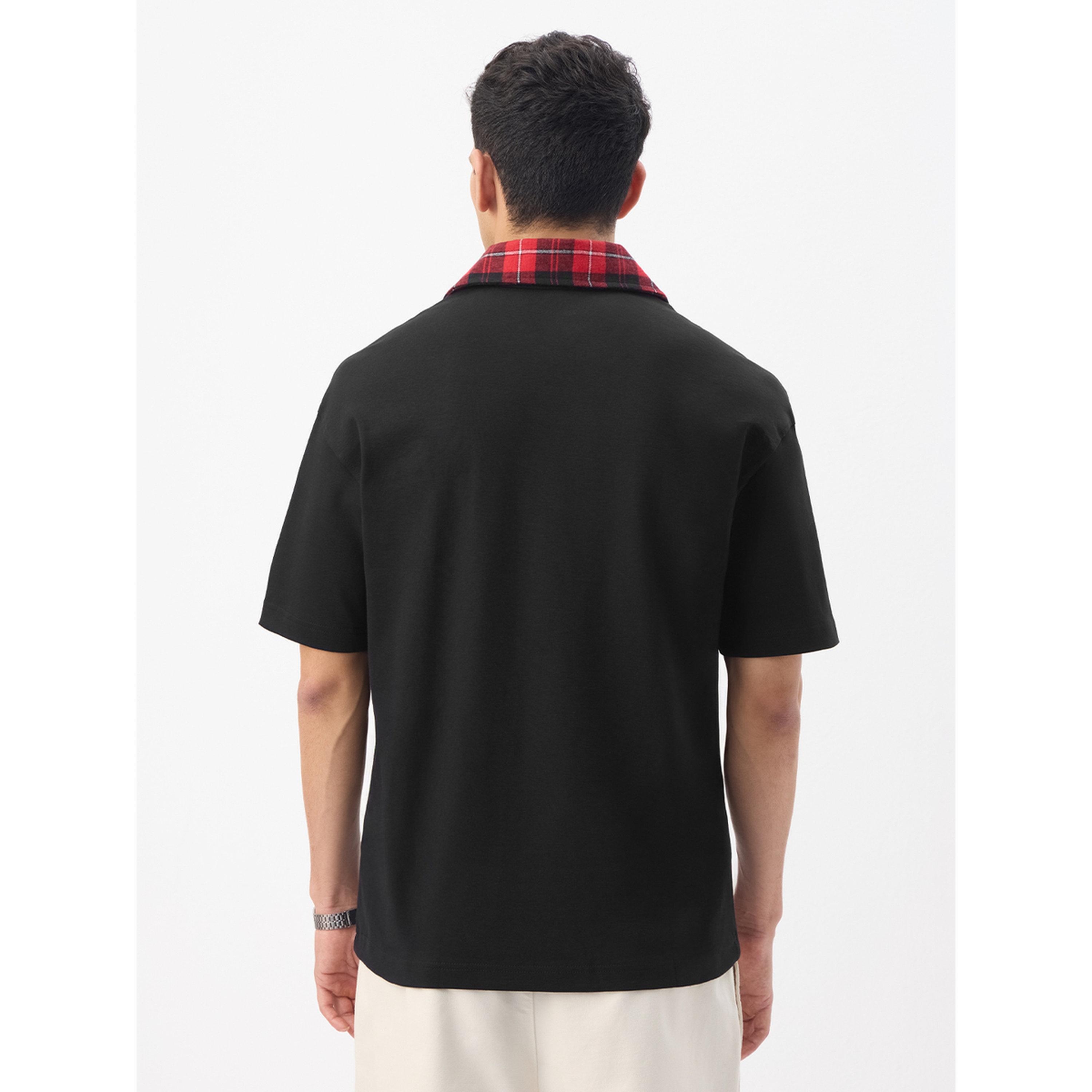تيشيرت بولو قصة واسعة بياقة مربعات للرجال-men-clothing-tshirtsandpolos-polos-image-3