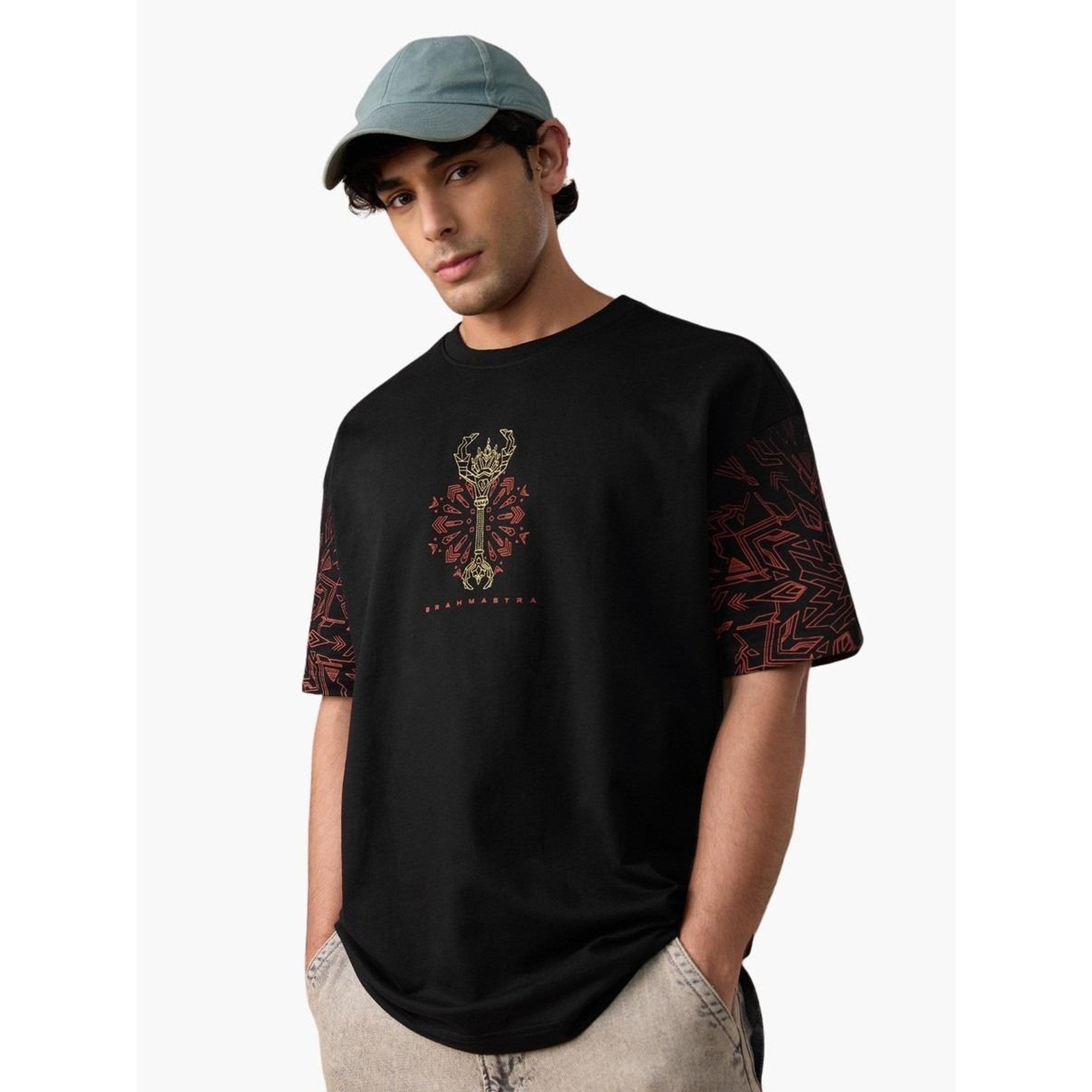 تيشيرت بقصة واسعة بطبعة جرافيك للرجال-men-clothing-tshirtsandpolos-tshirts-image-1
