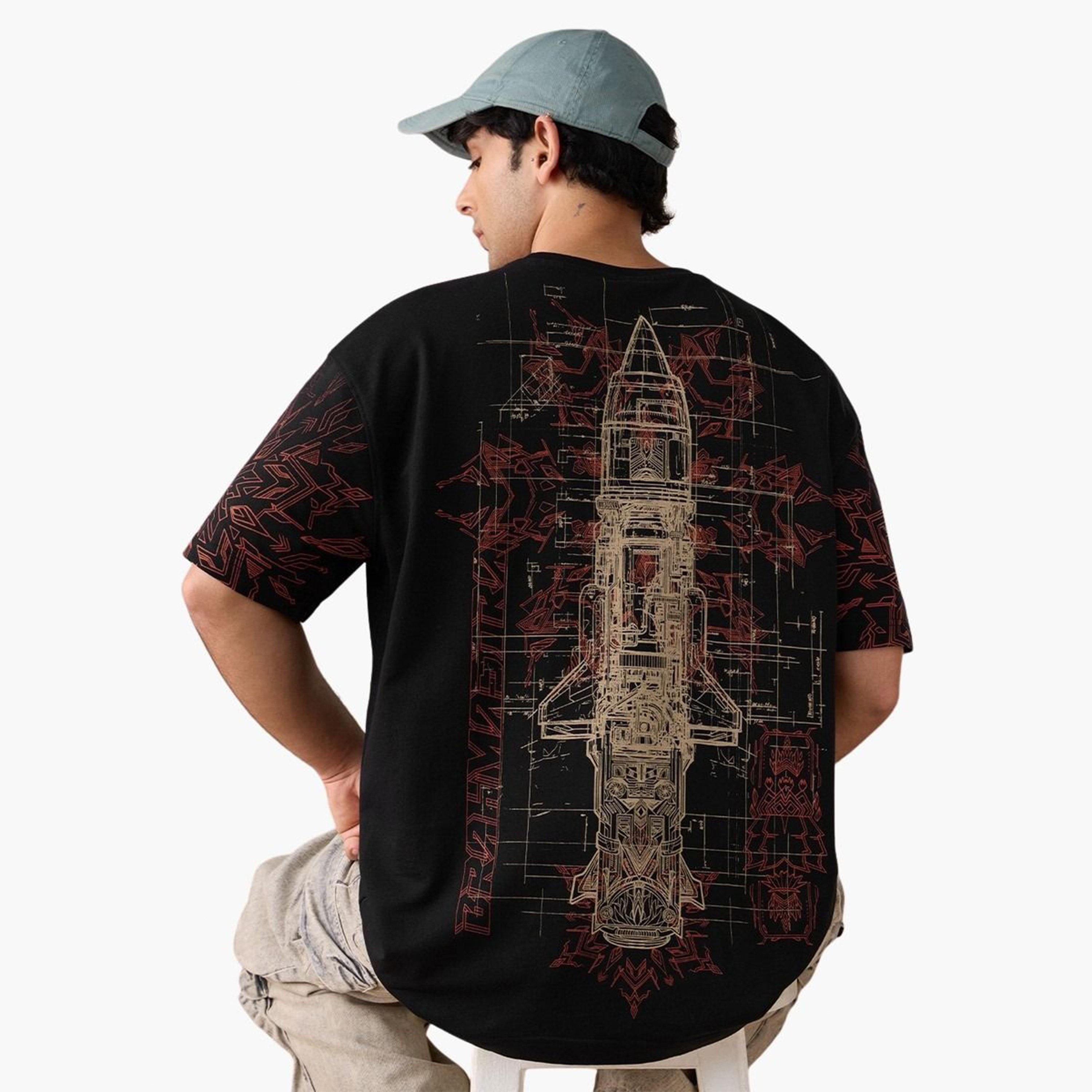 تيشيرت بقصة واسعة بطبعة جرافيك للرجال-men-clothing-tshirtsandpolos-tshirts-image-3