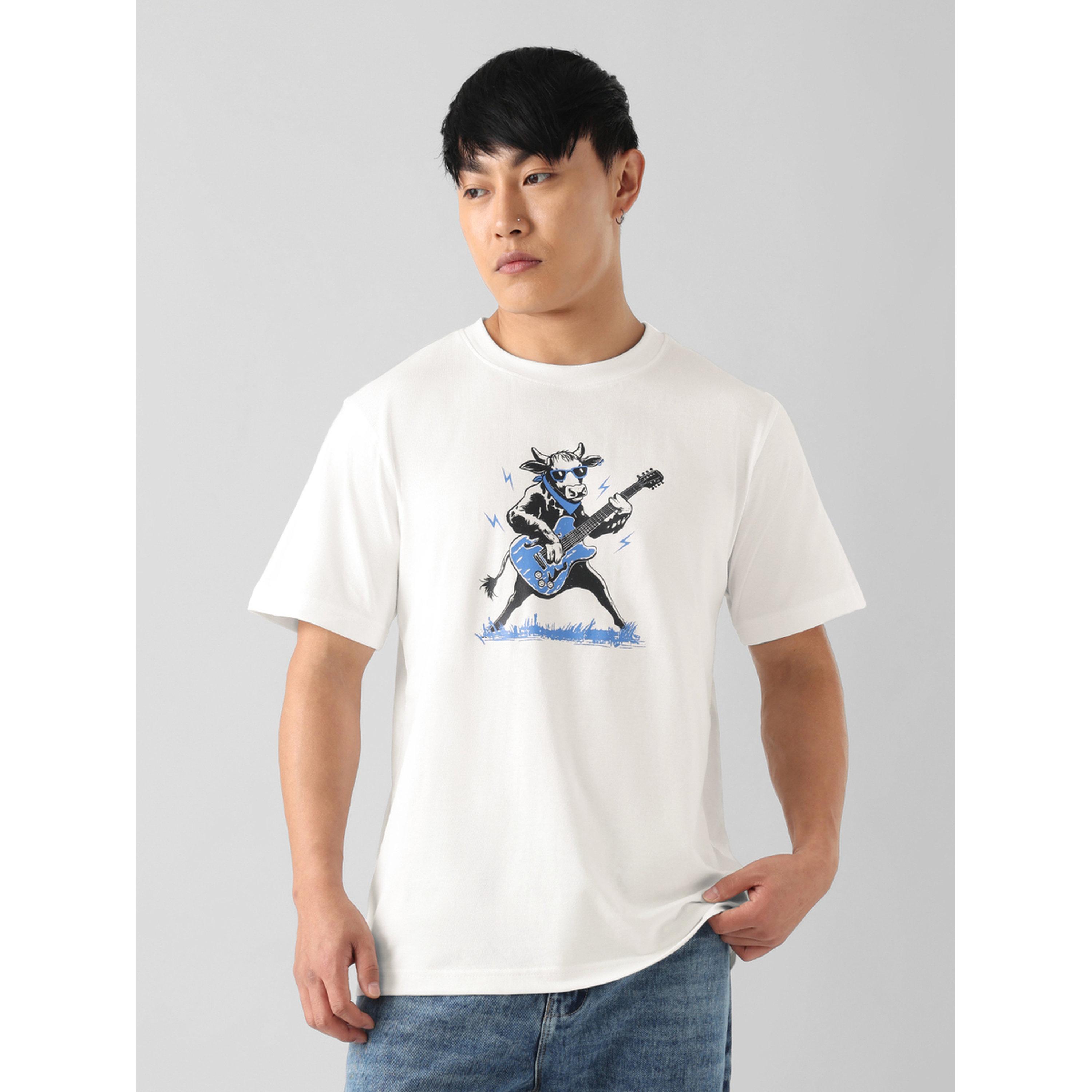 تيشيرت بقصة مريحة بطبعة جرافيك للرجال-men-clothing-tshirtsandpolos-tshirts-image-1