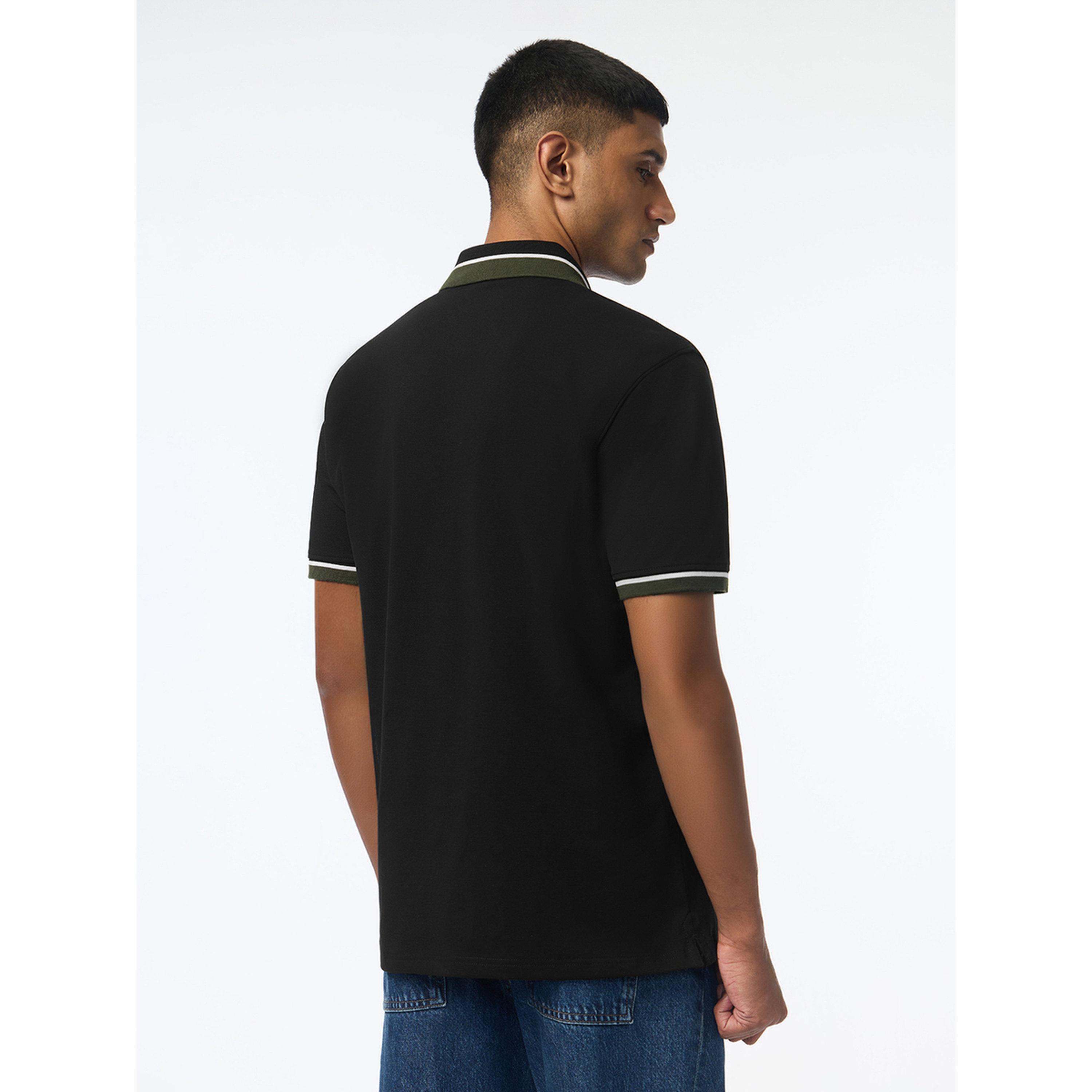 قميص بولو قطن بيكيه بحواف متباينة-men-clothing-tshirtsandpolos-polos-image-4