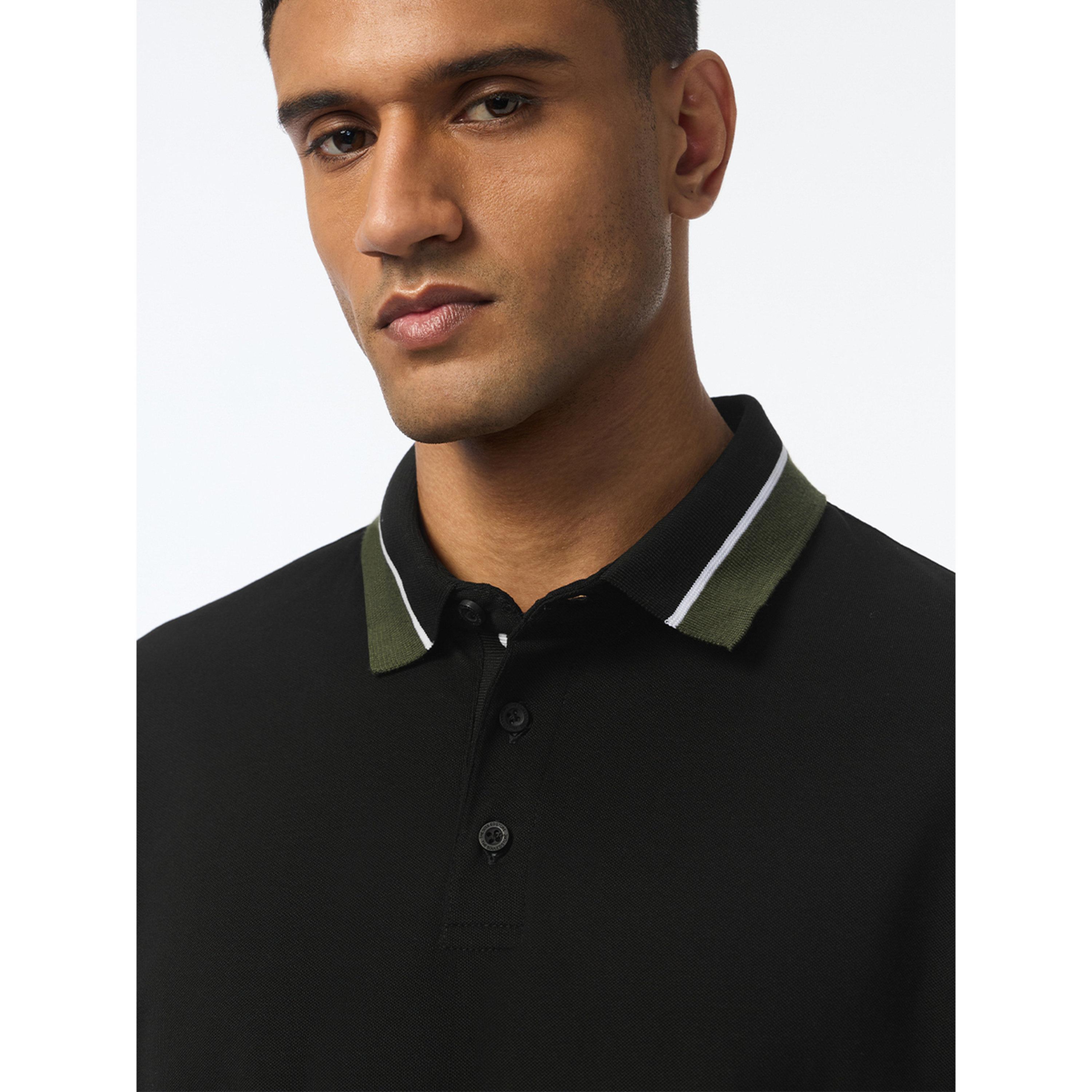 قميص بولو قطن بيكيه بحواف متباينة-men-clothing-tshirtsandpolos-polos-image-6