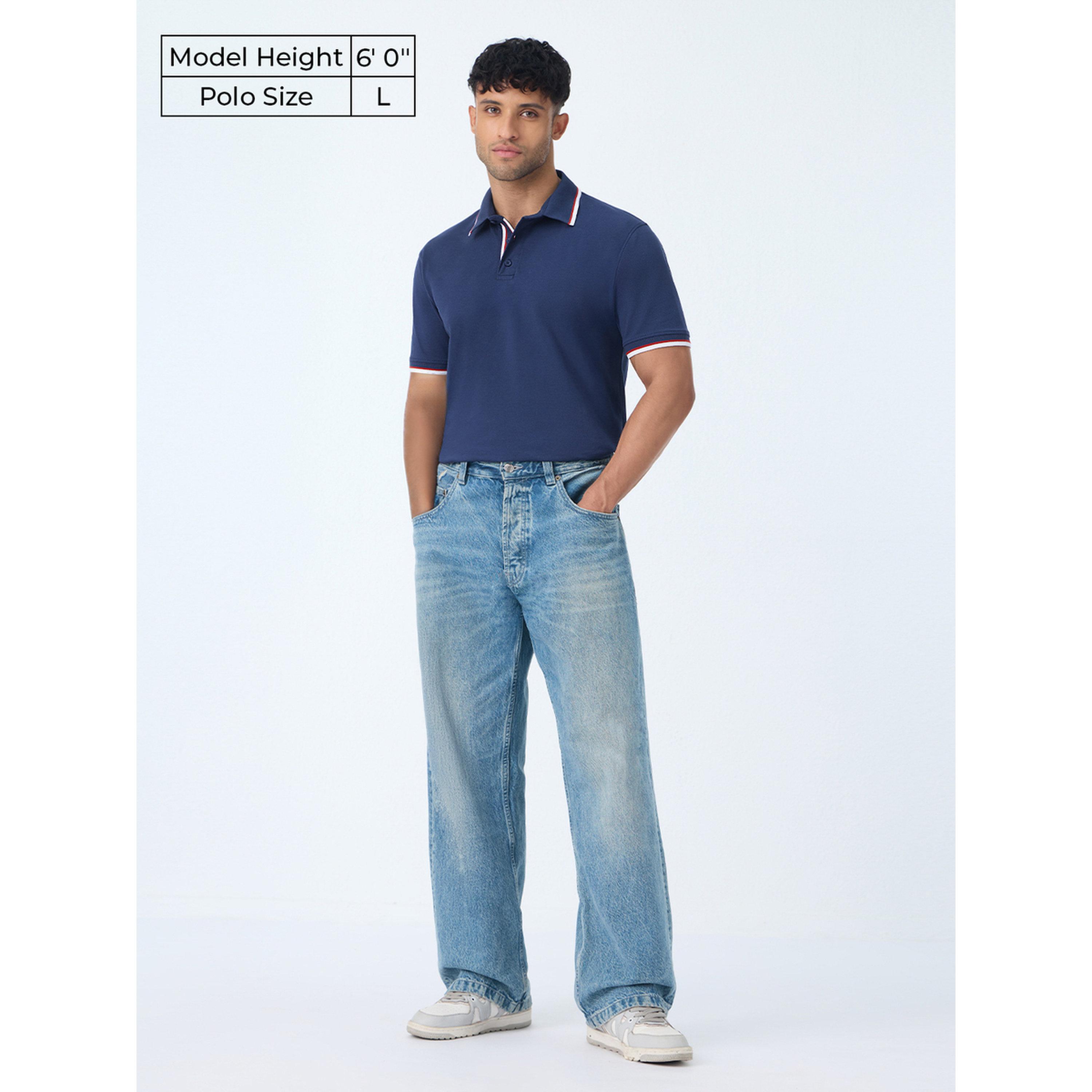 قميص بولو قطن بحواف مربعات-men-clothing-tshirtsandpolos-polos-image-2