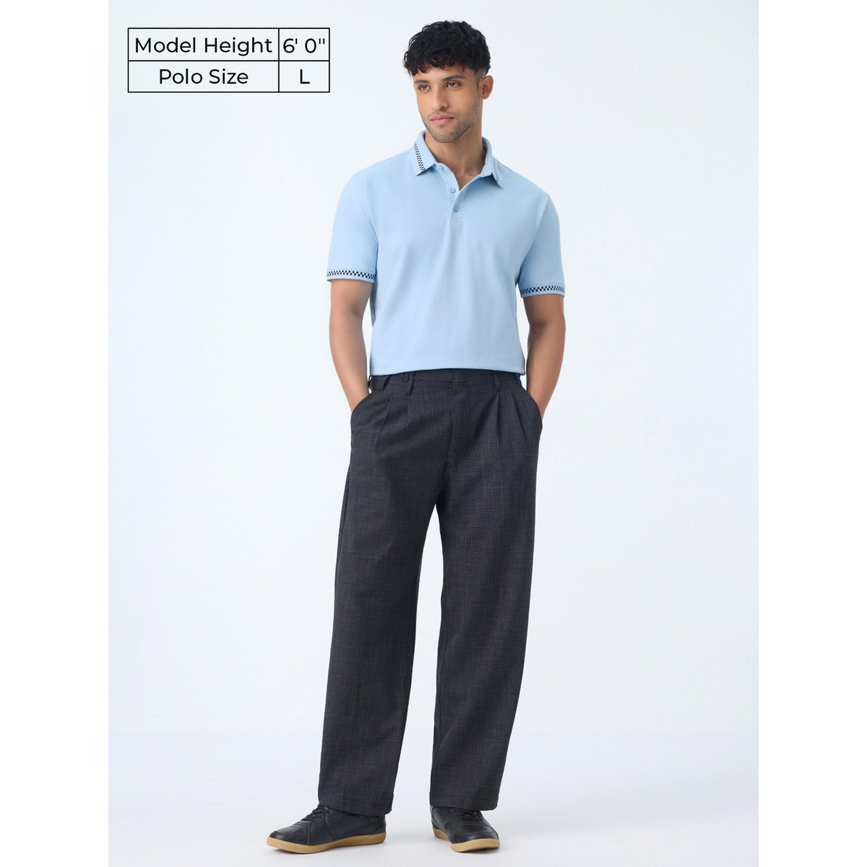 قميص بولو قطن بحواف مربعات-men-clothing-tshirtsandpolos-polos-image-2