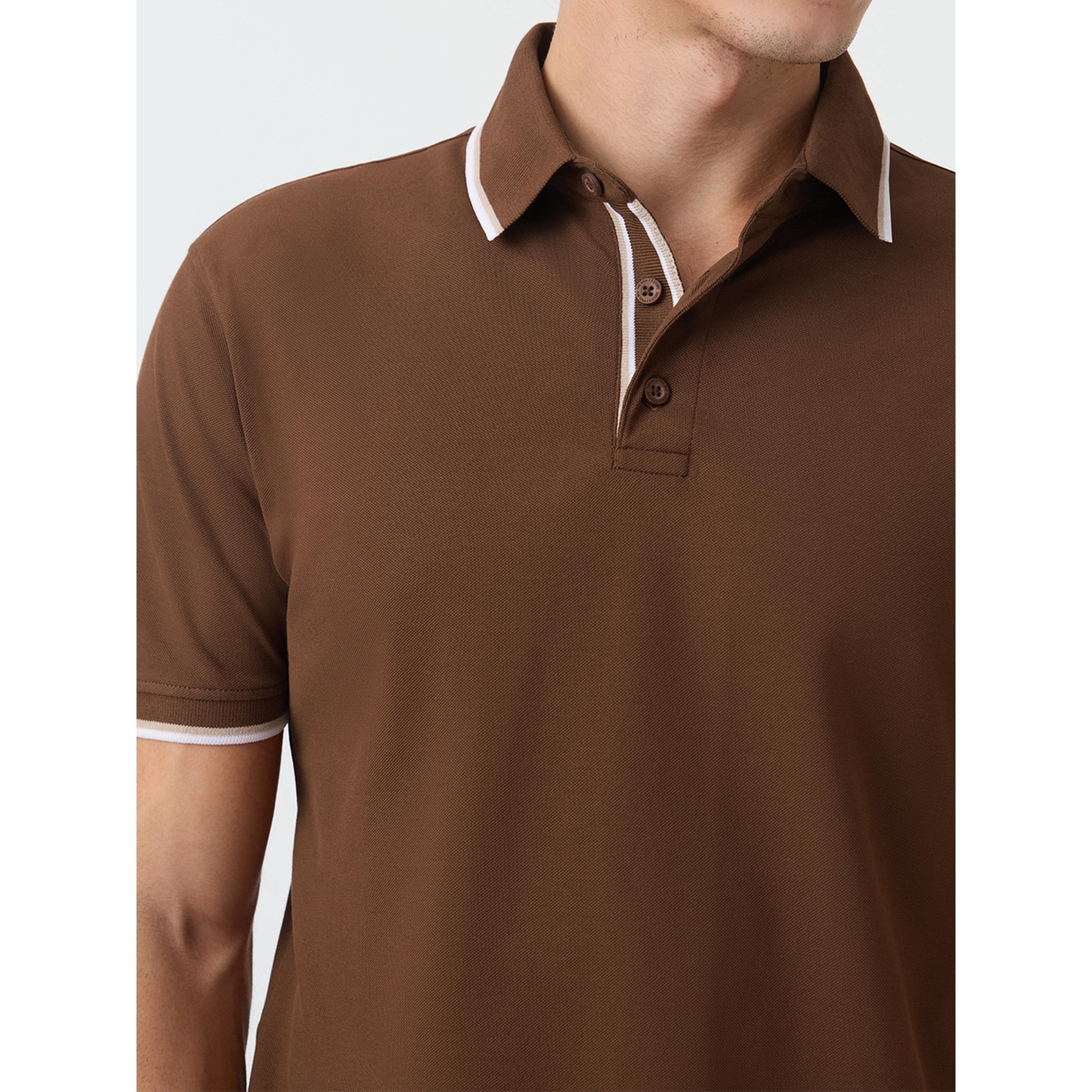 تيشيرت بولو بيكيه بلون سادة للرجال-men-clothing-tshirtsandpolos-polos-image-5