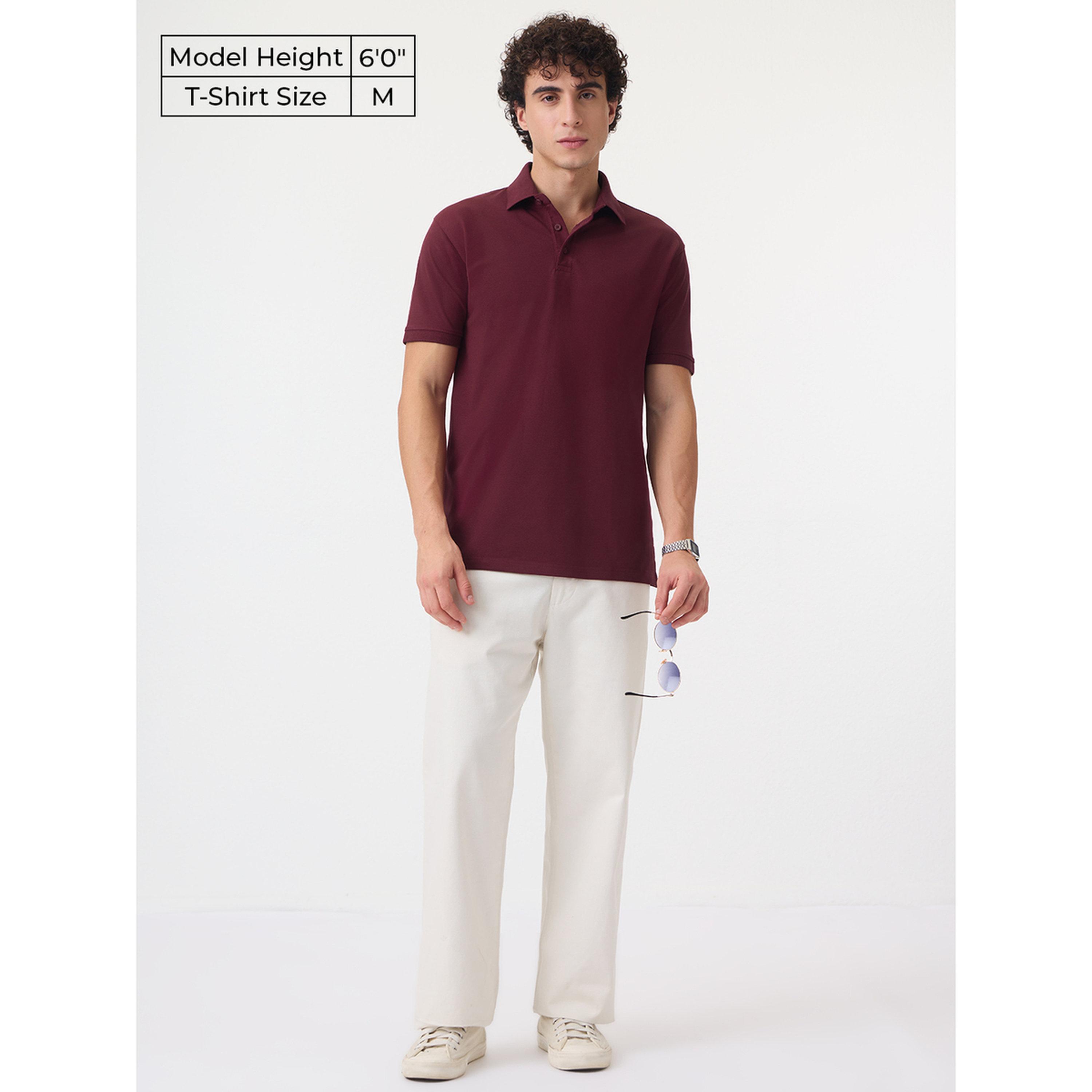 تيشيرت بولو بيكيه بلون سادة للرجال-men-clothing-tshirtsandpolos-polos-image-2
