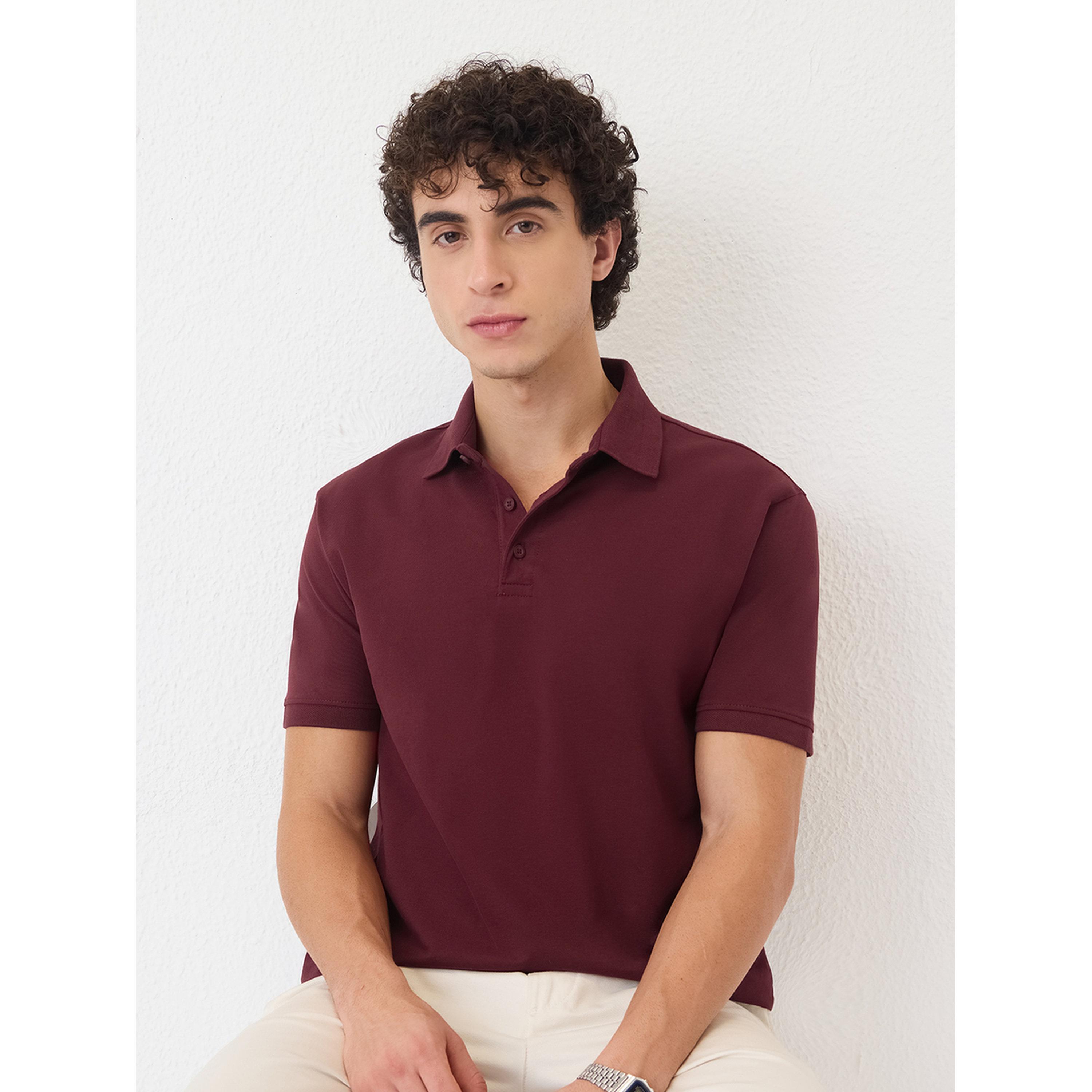 تيشيرت بولو بيكيه بلون سادة للرجال-men-clothing-tshirtsandpolos-polos-image-3
