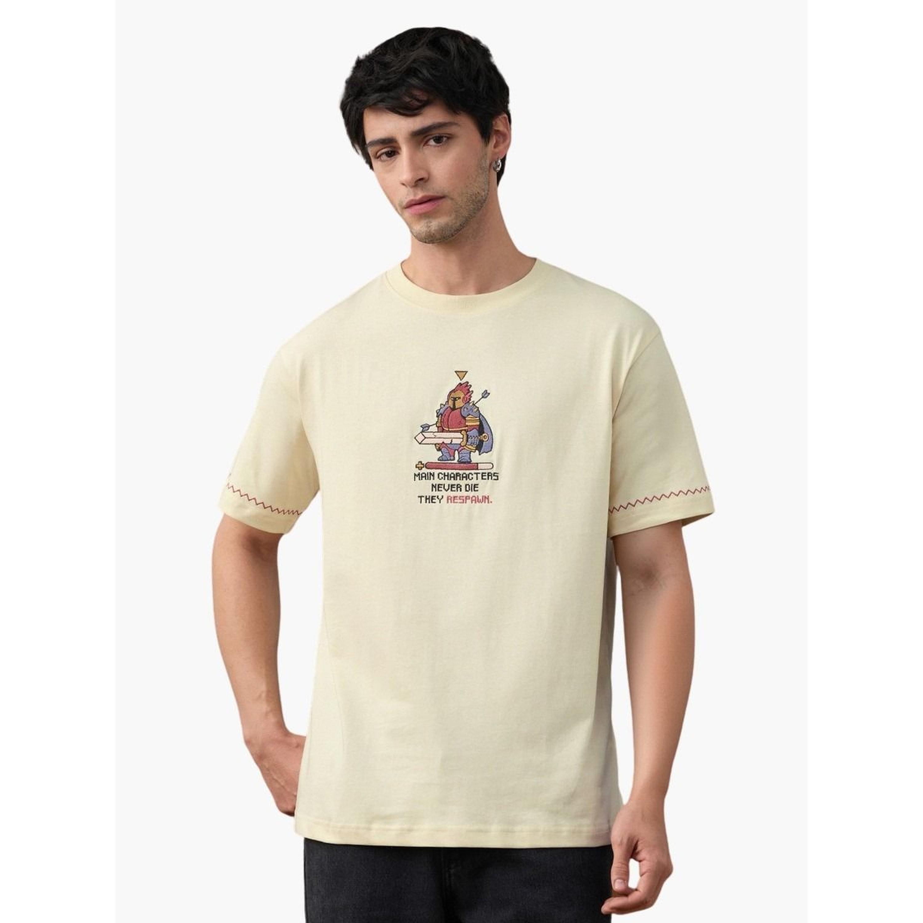 The Souled Store X Styli Off White Embroidered Relaxed Fit T-Shirt-men-clothing-tshirtsandpolos-tshirts-image-1