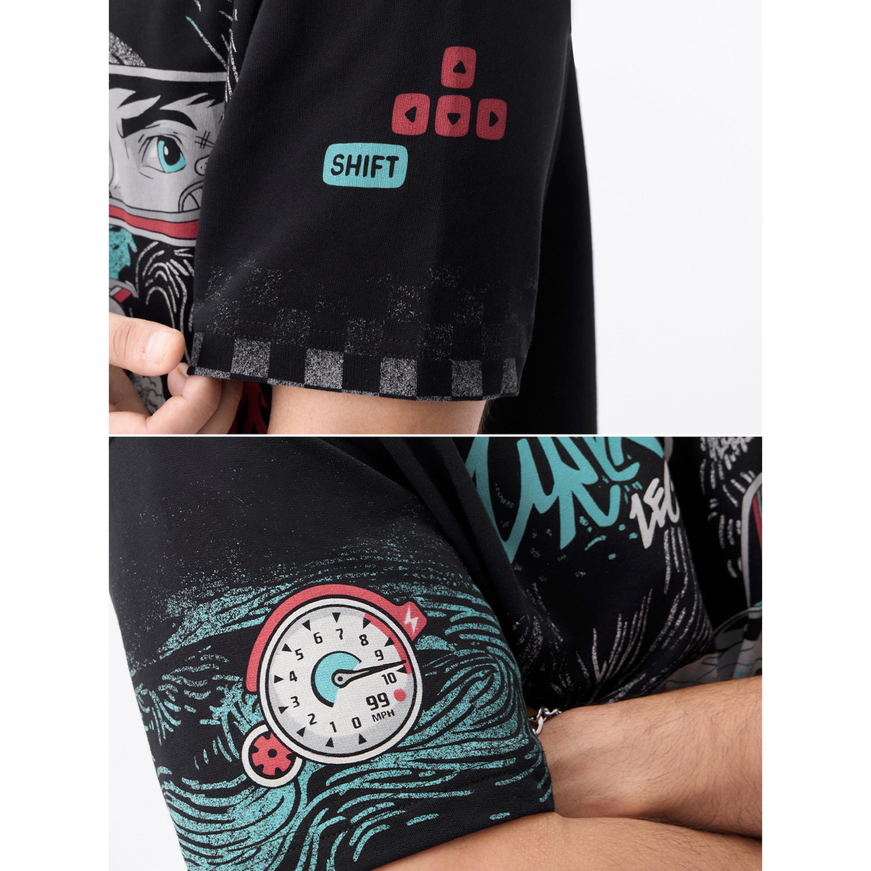 تيشيرت بقصة واسعة بطبعة جرافيك للرجال-men-clothing-tshirtsandpolos-tshirts-image-5