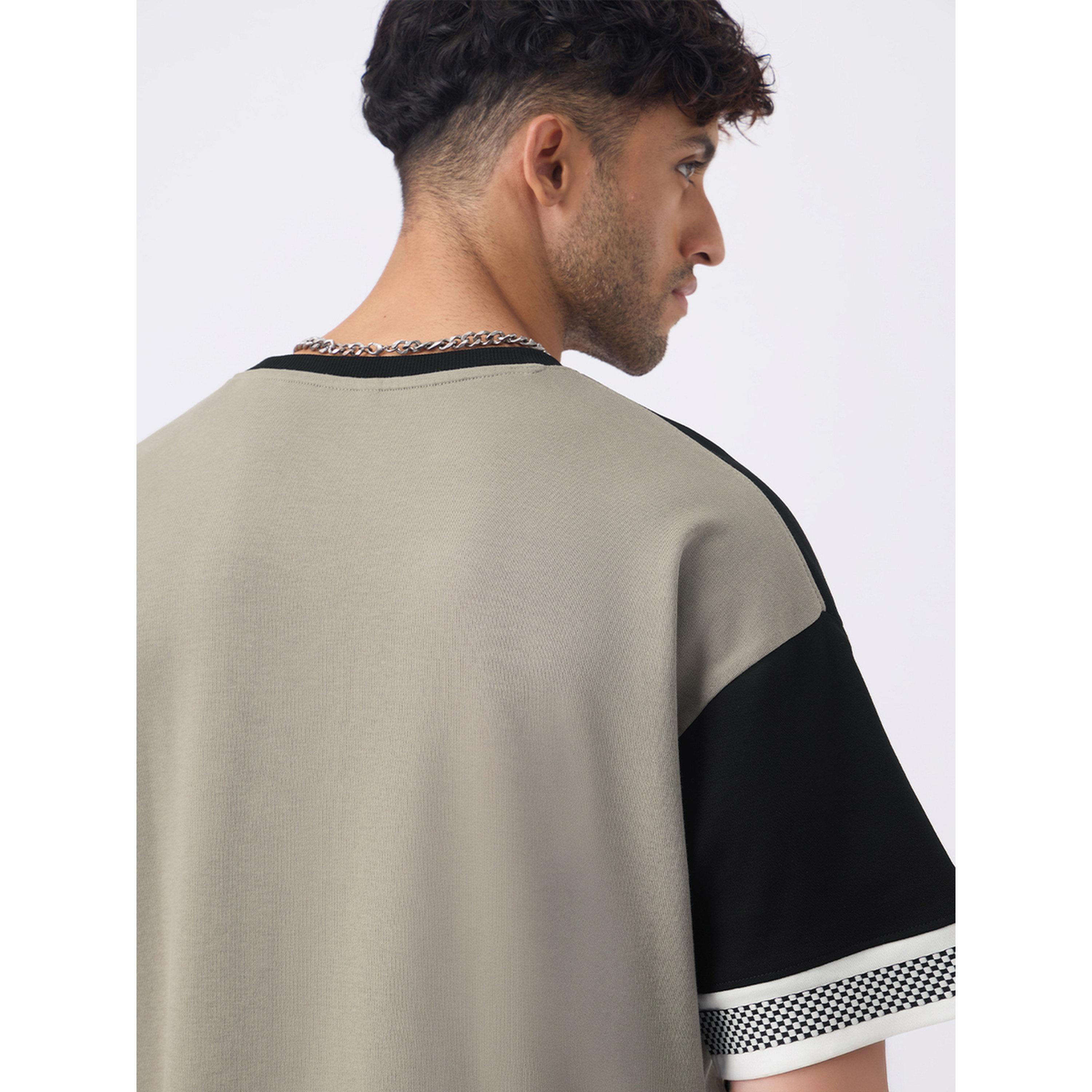The Souled Store X Styli Grey Oversized Round Neck Cotton T-Shirt-men-clothing-tshirtsandpolos-tshirts-image-5