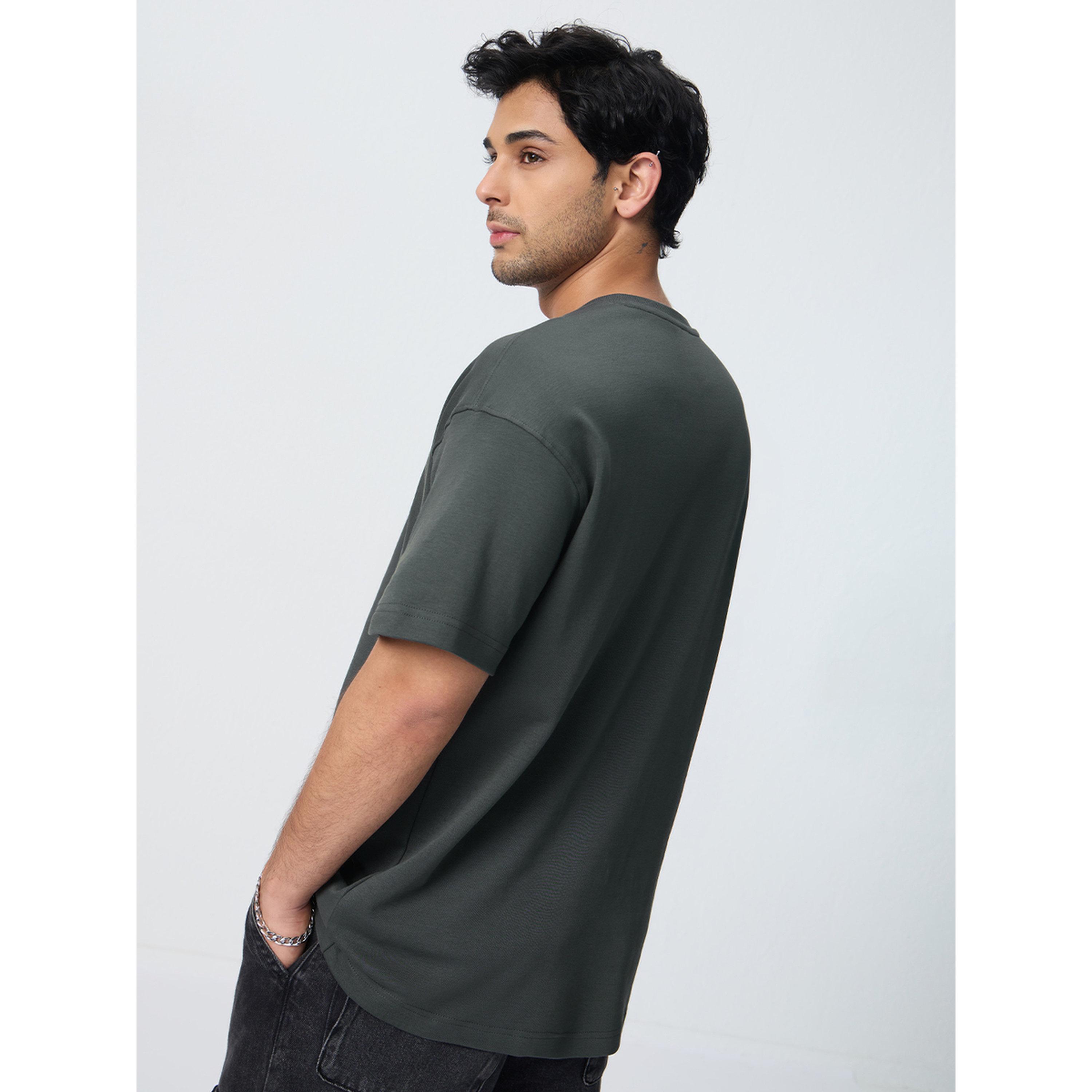 The Souled Store X Styli Men Grey Oversized Round Neck T-Shirt-men-clothing-tshirtsandpolos-tshirts-image-2