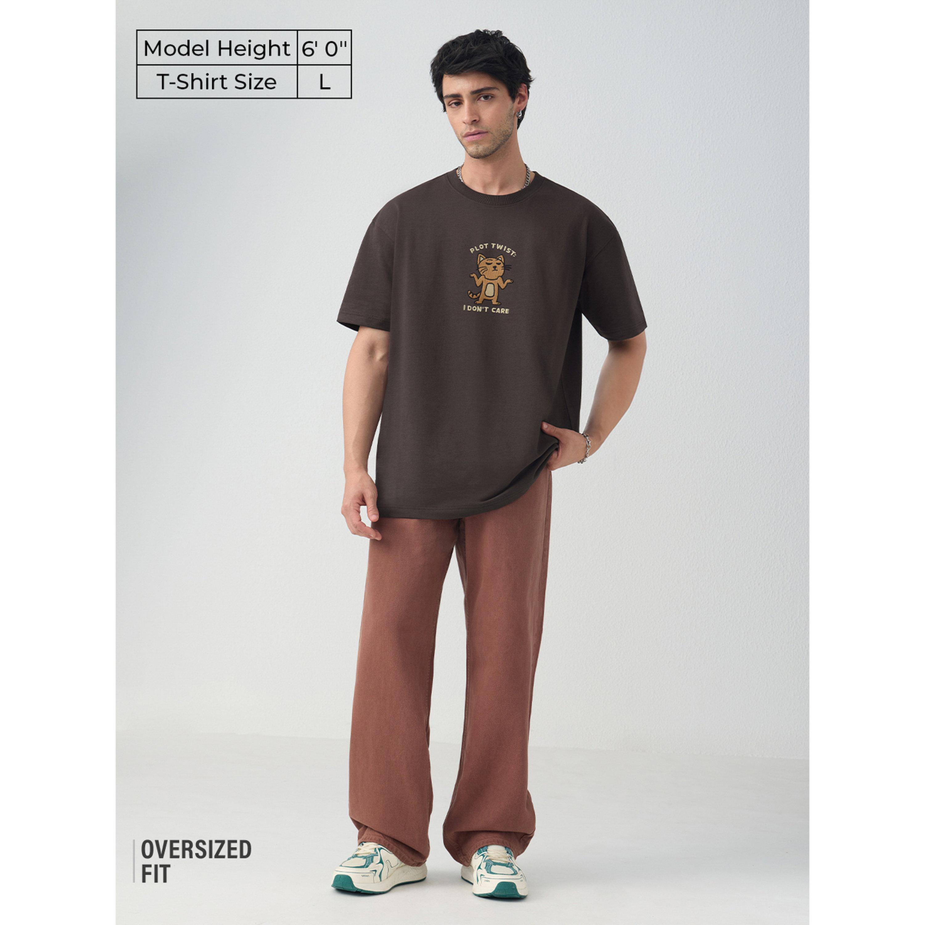 تيشيرت قطن مطرز بقصة واسعة-men-clothing-tshirtsandpolos-tshirts-image-2