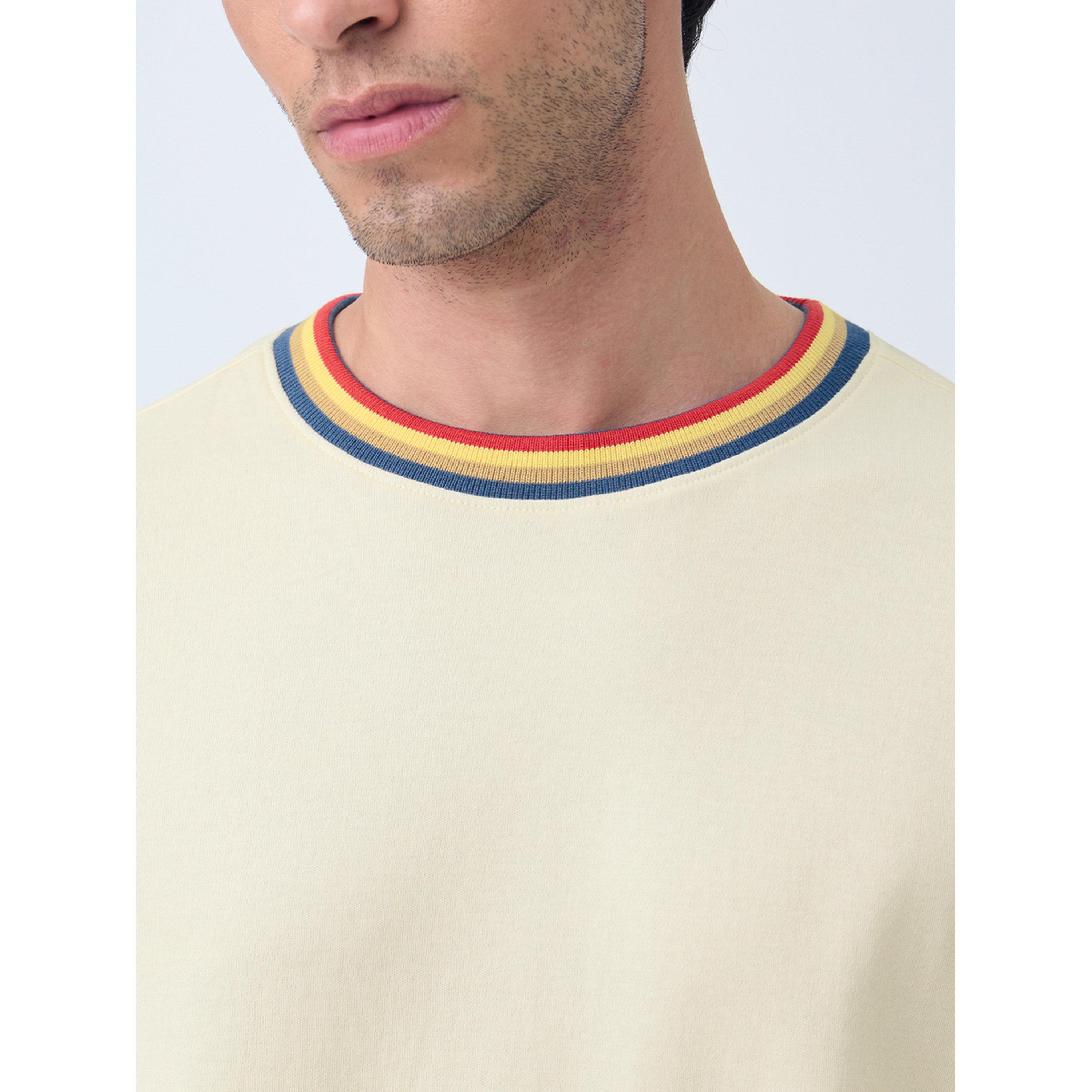 The Souled Store X Styli Cream Color Block Sleeve Oversized T-Shirt-men-clothing-tshirtsandpolos-tshirts-image-6