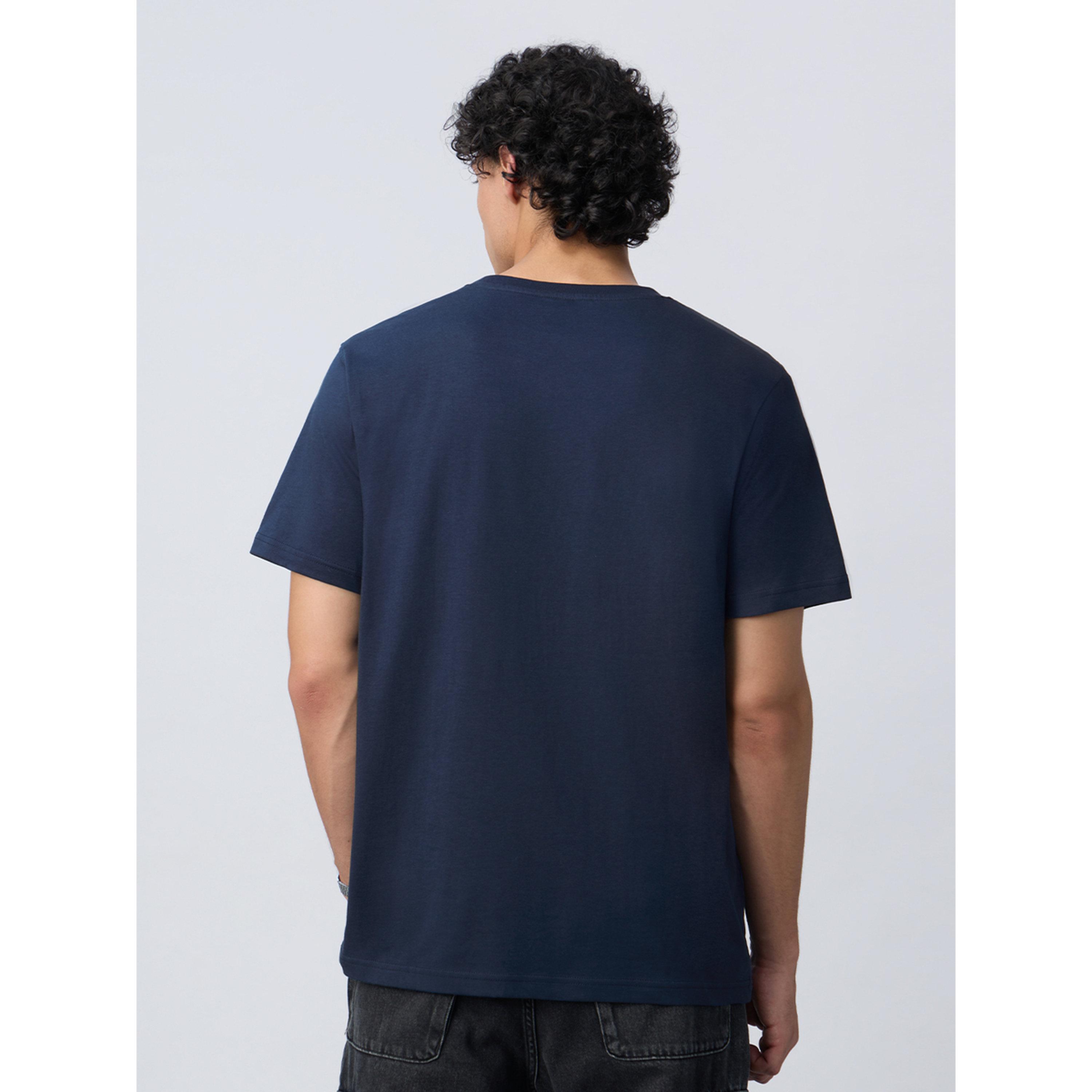 The Souled Store X Styli Men Navy Blue Relaxed Fit T-Shirt-men-clothing-tshirtsandpolos-tshirts-image-3