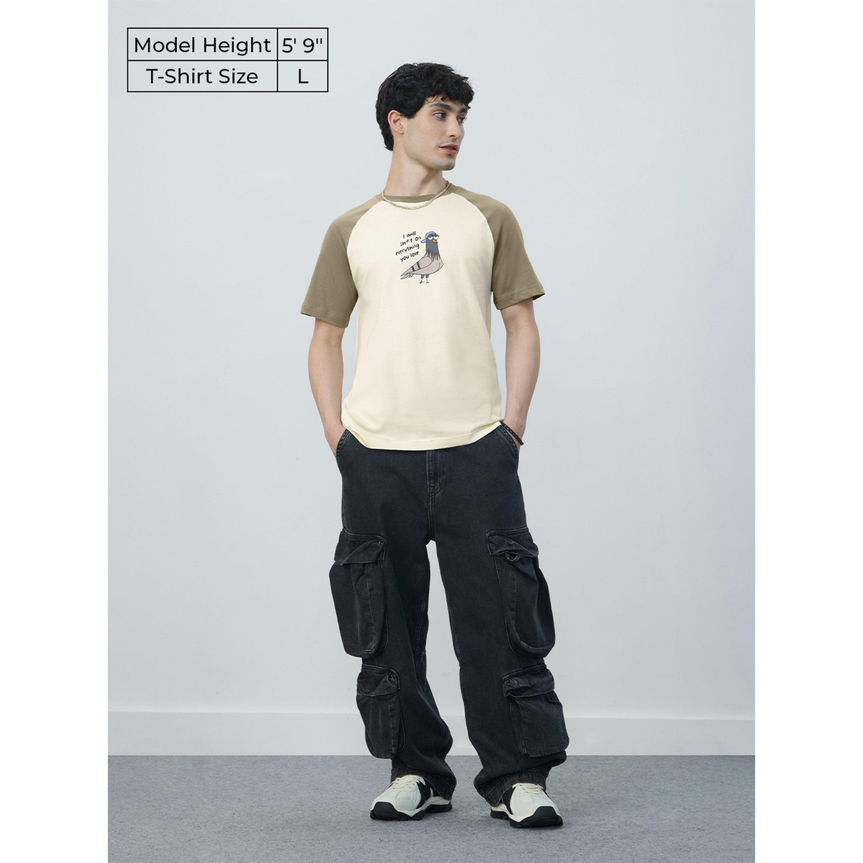 تيشيرت قطن بأكمام راجلان وقصة مريحة-men-clothing-tshirtsandpolos-tshirts-image-2