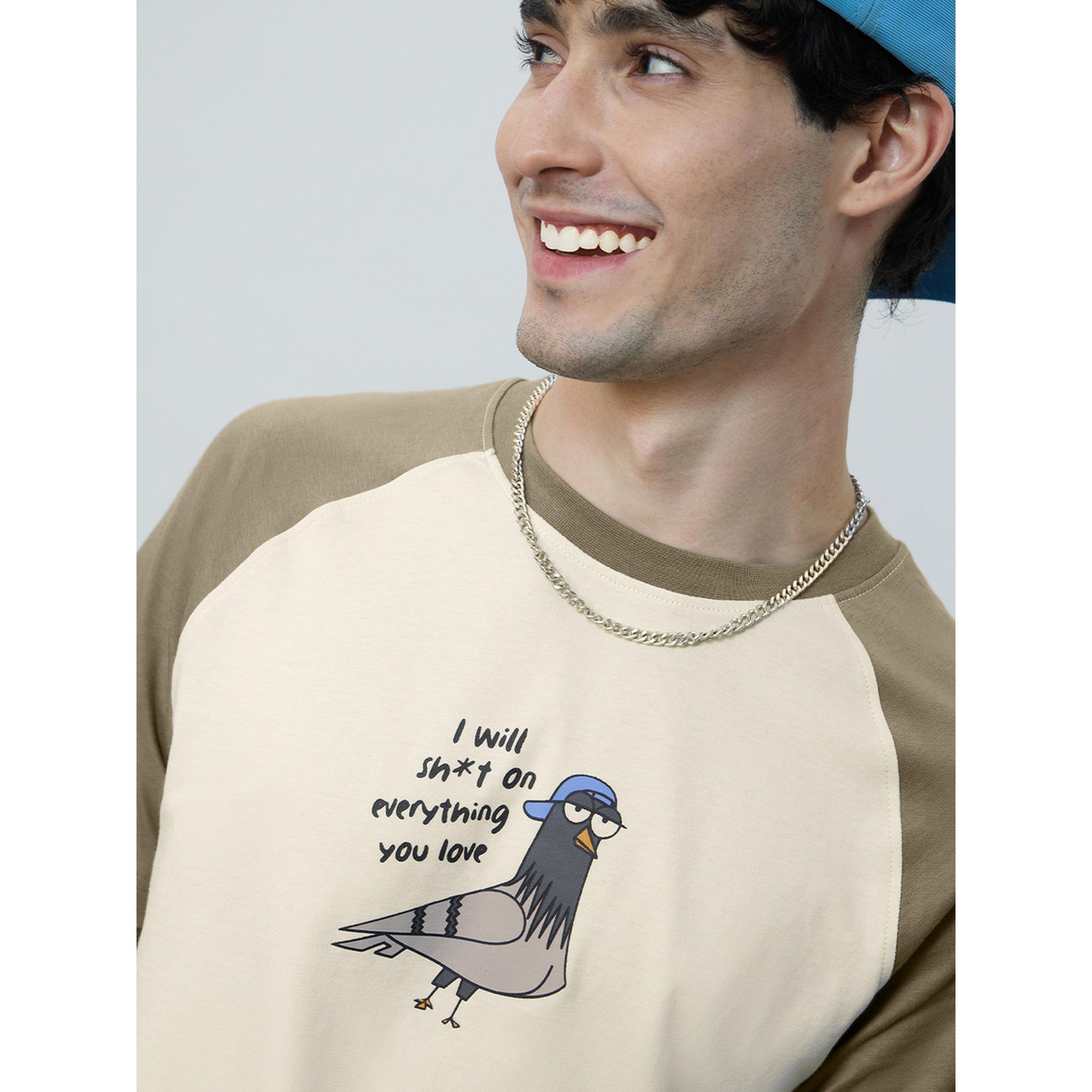 تيشيرت قطن بأكمام راجلان وقصة مريحة-men-clothing-tshirtsandpolos-tshirts-image-5