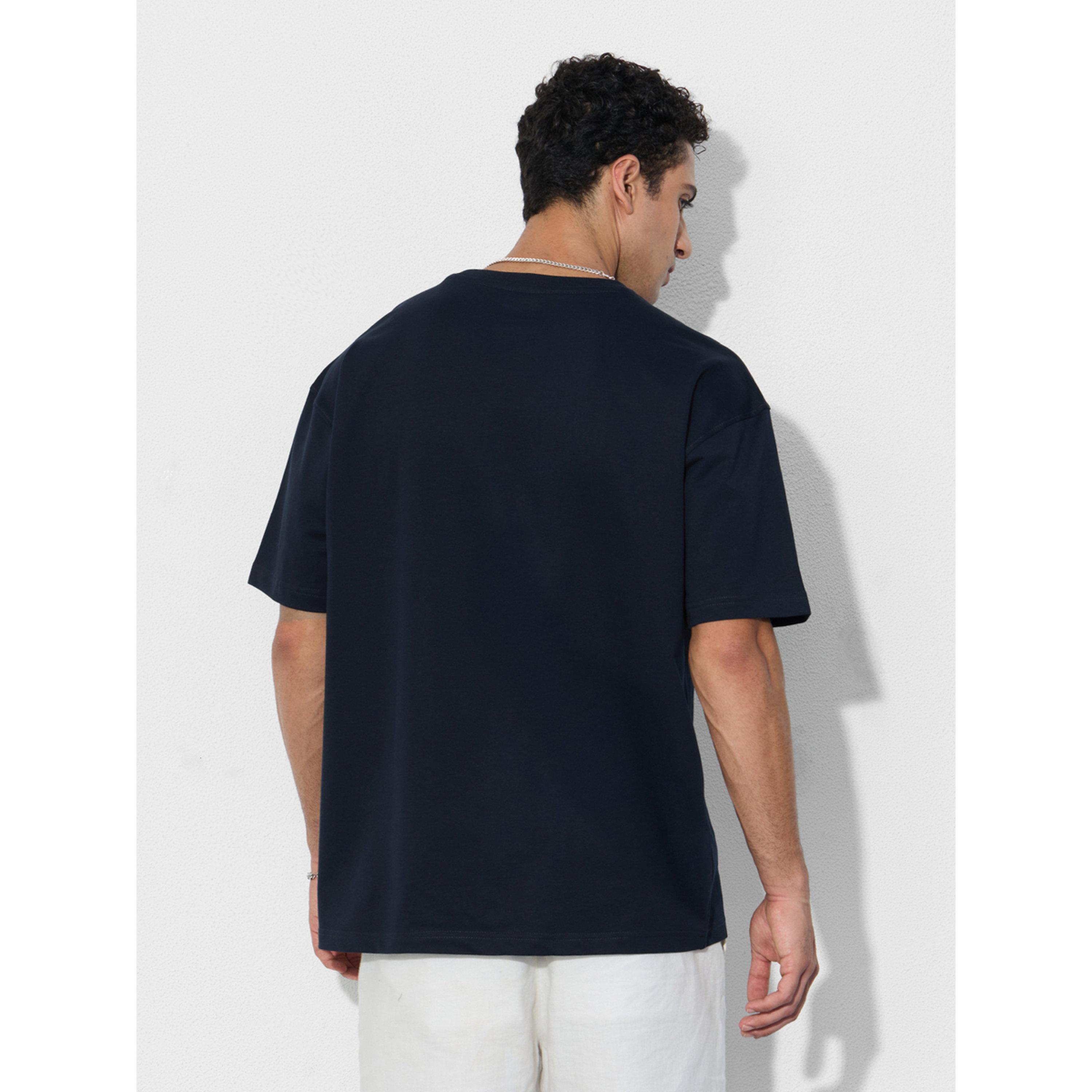 The Souled Store X Styli Men Navy Oversized Ghost Writer T-Shirt-men-clothing-tshirtsandpolos-tshirts-image-3