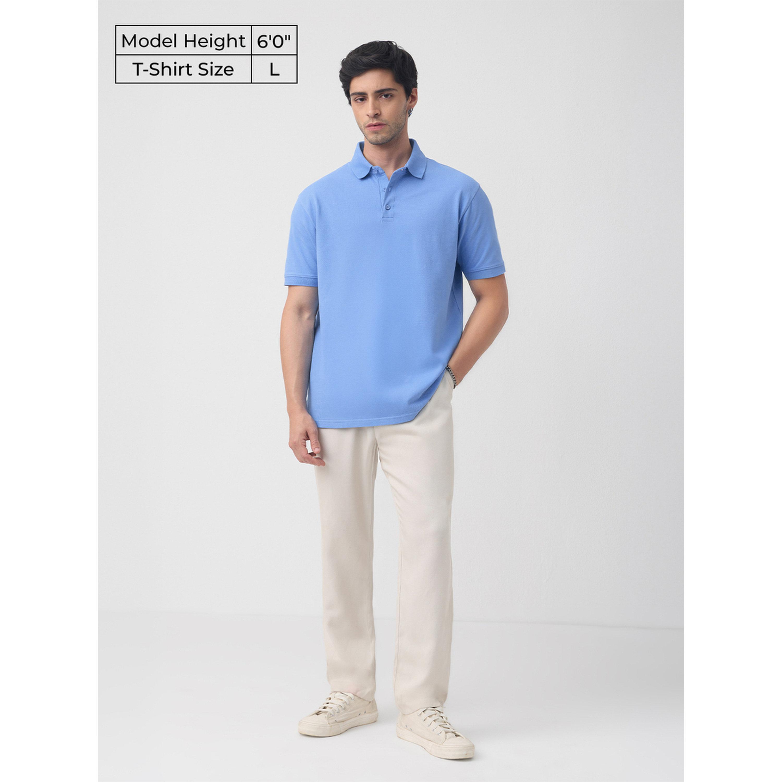 قميص بولو بأكمام قصيرة بمزيج القطن-men-clothing-tshirtsandpolos-polos-image-2