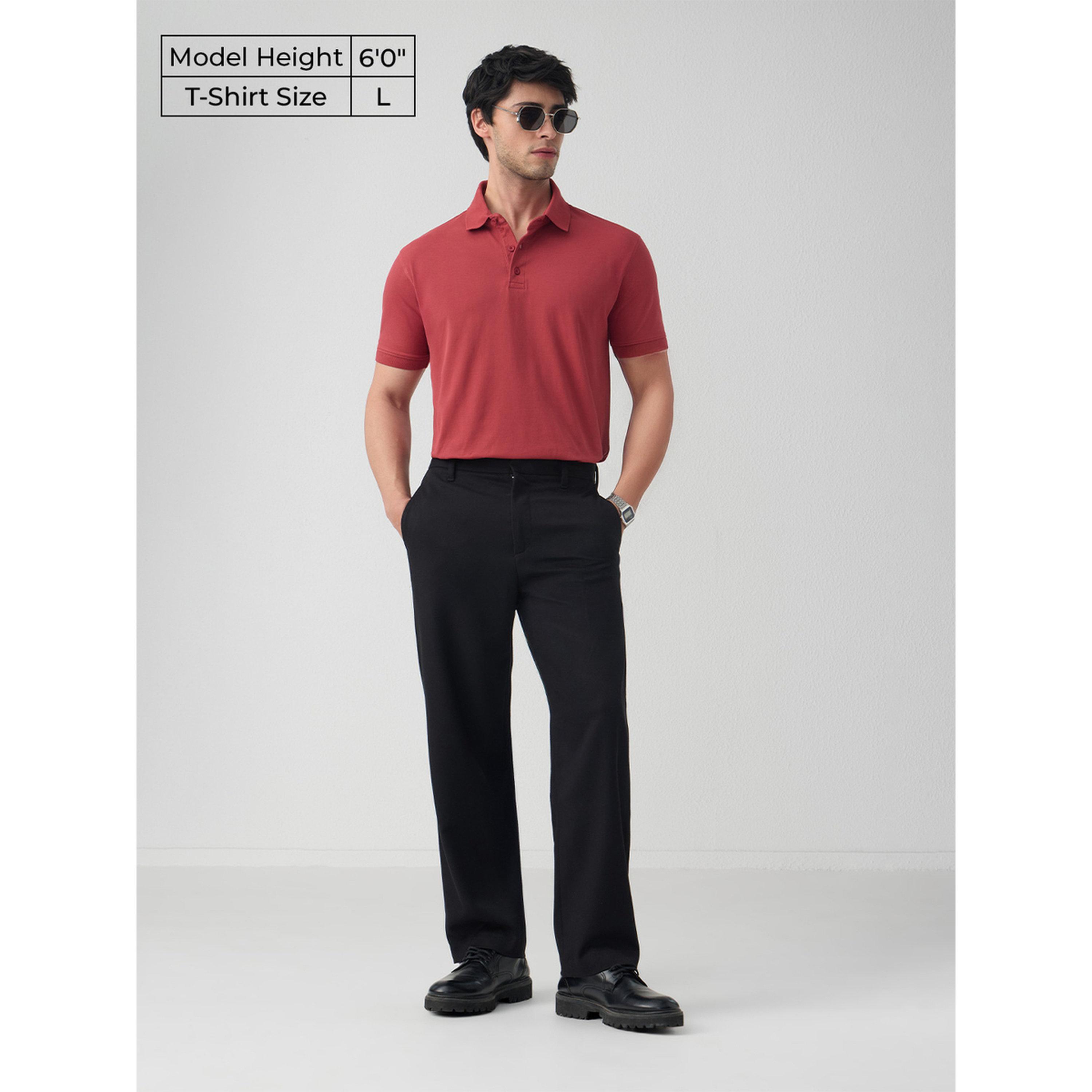 قميص بولو بأكمام قصيرة بمزيج القطن-men-clothing-tshirtsandpolos-polos-image-2