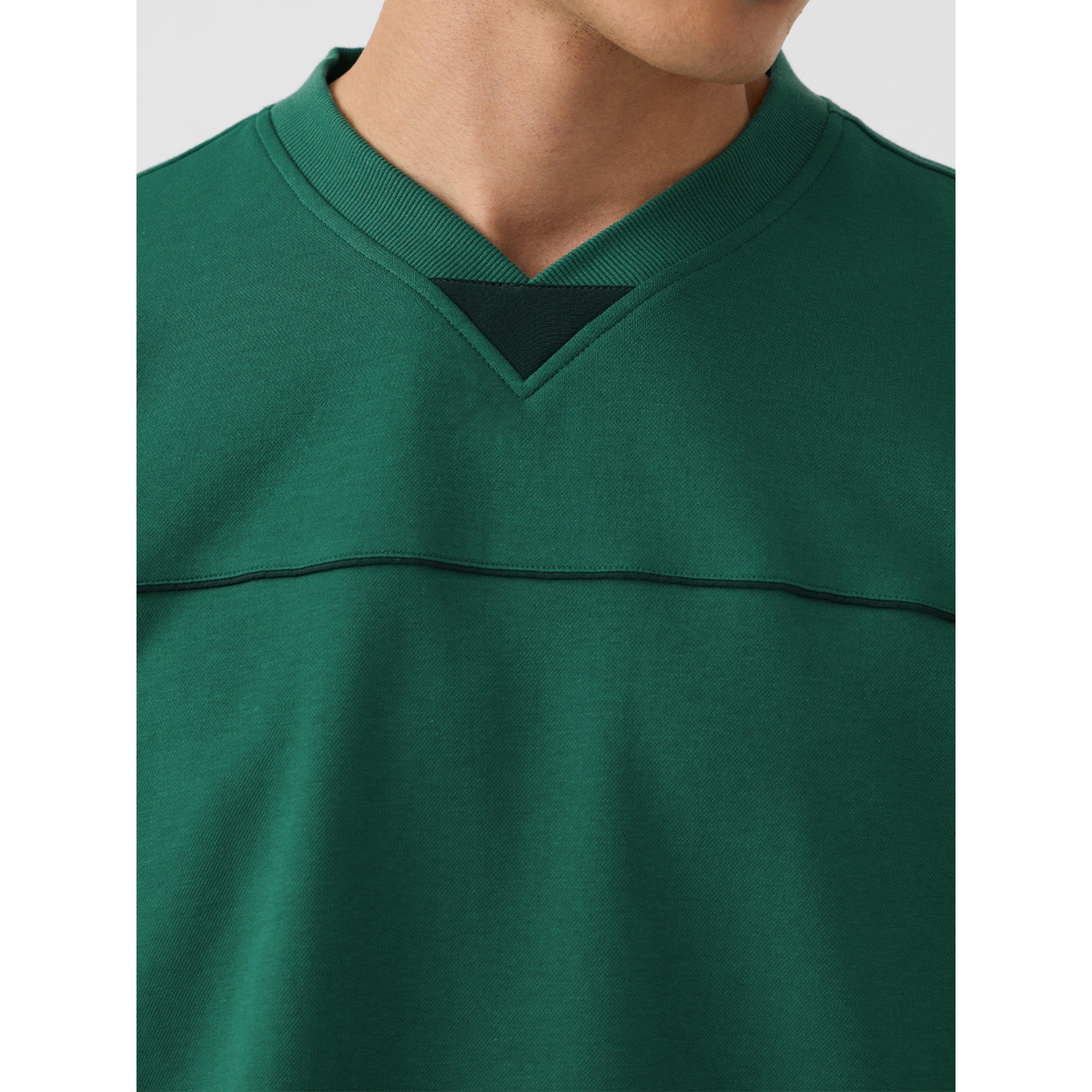 The Souled Store X Styli Green Oversized Cotton V Neck T-Shirt-men-clothing-tshirtsandpolos-tshirts-image-6