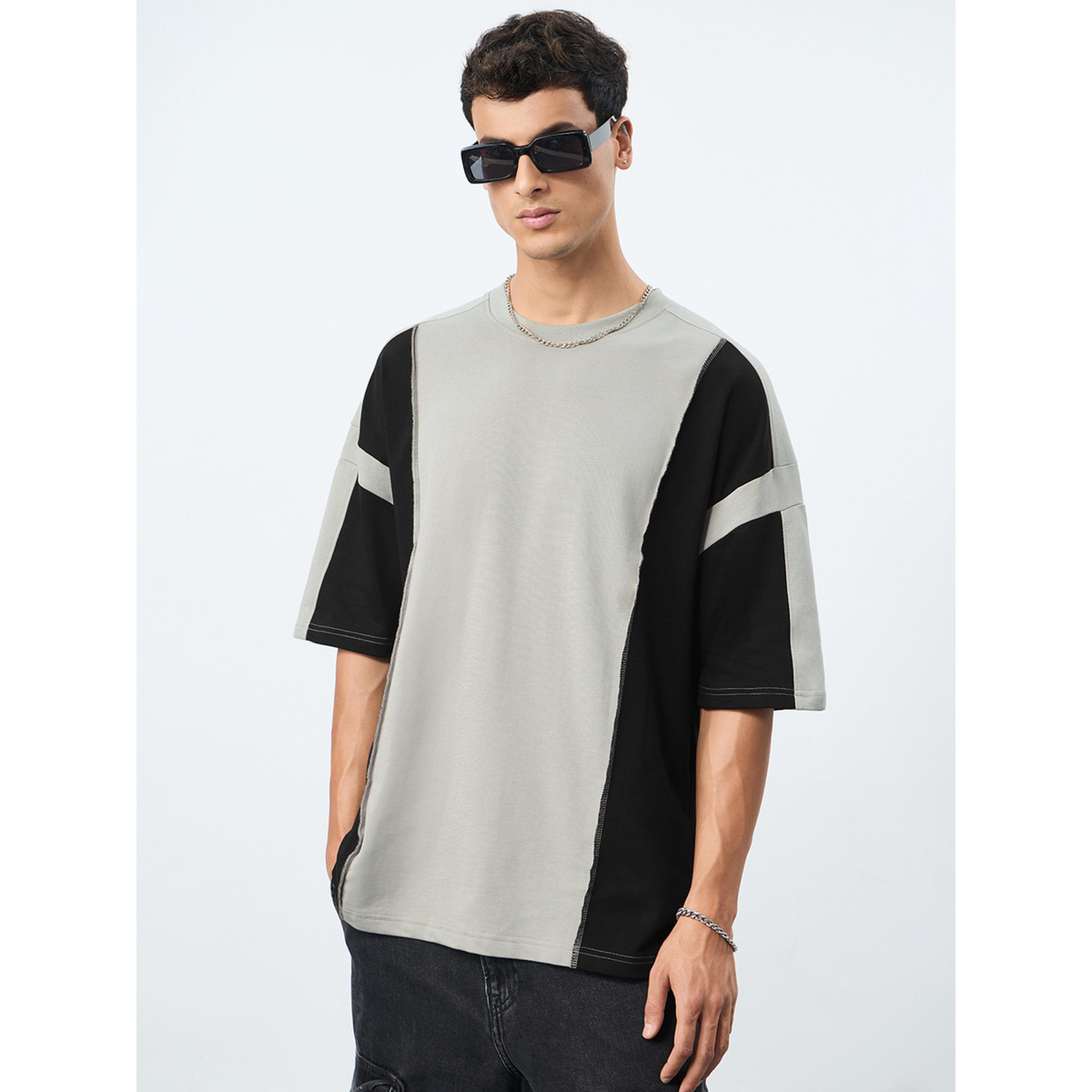تيشيرت بنمط كتل الألوان وقصة واسعة-men-clothing-tshirtsandpolos-tshirts-image-1