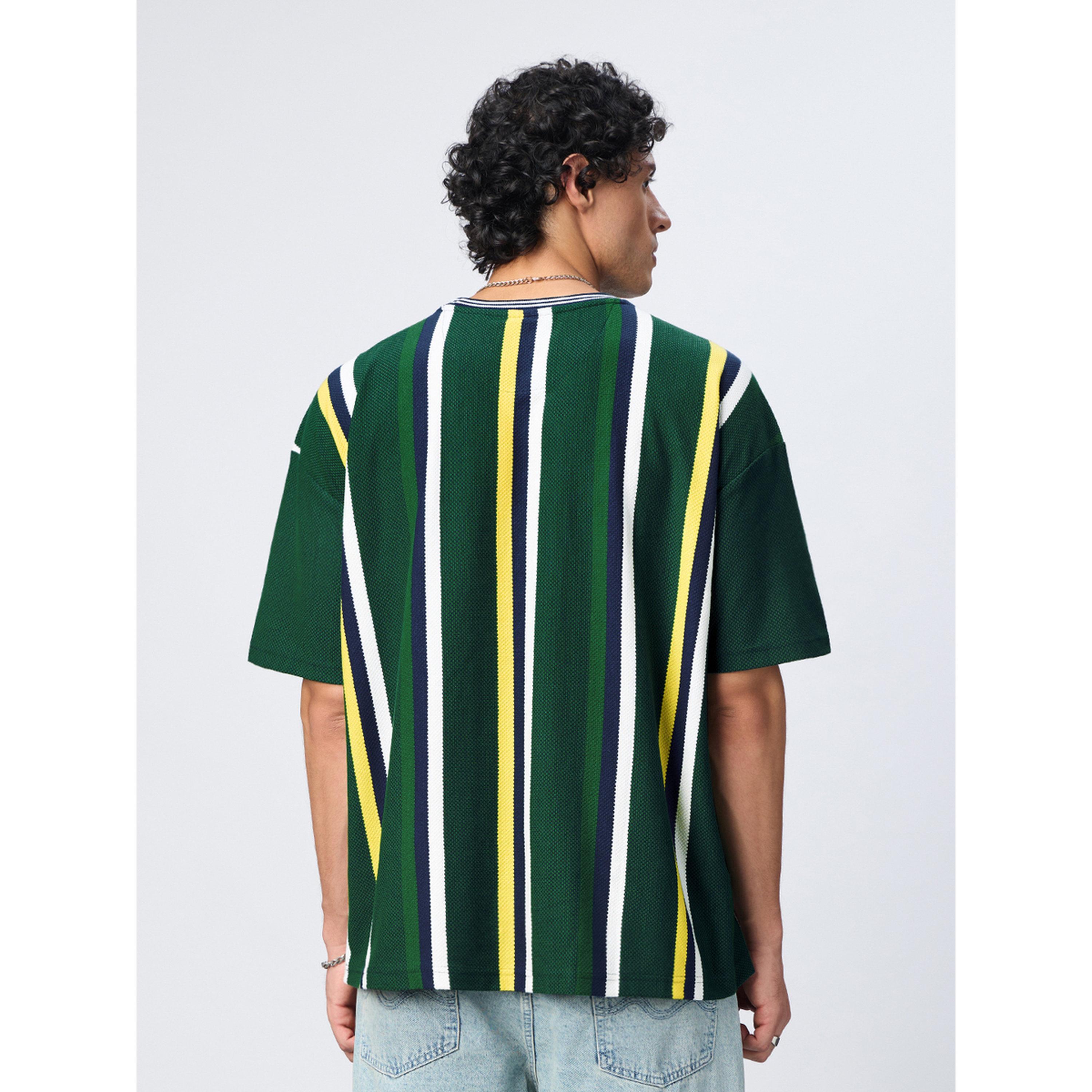 تيشيرت مخطط ومطبوع بقصة واسعة-men-clothing-tshirtsandpolos-tshirts-image-3