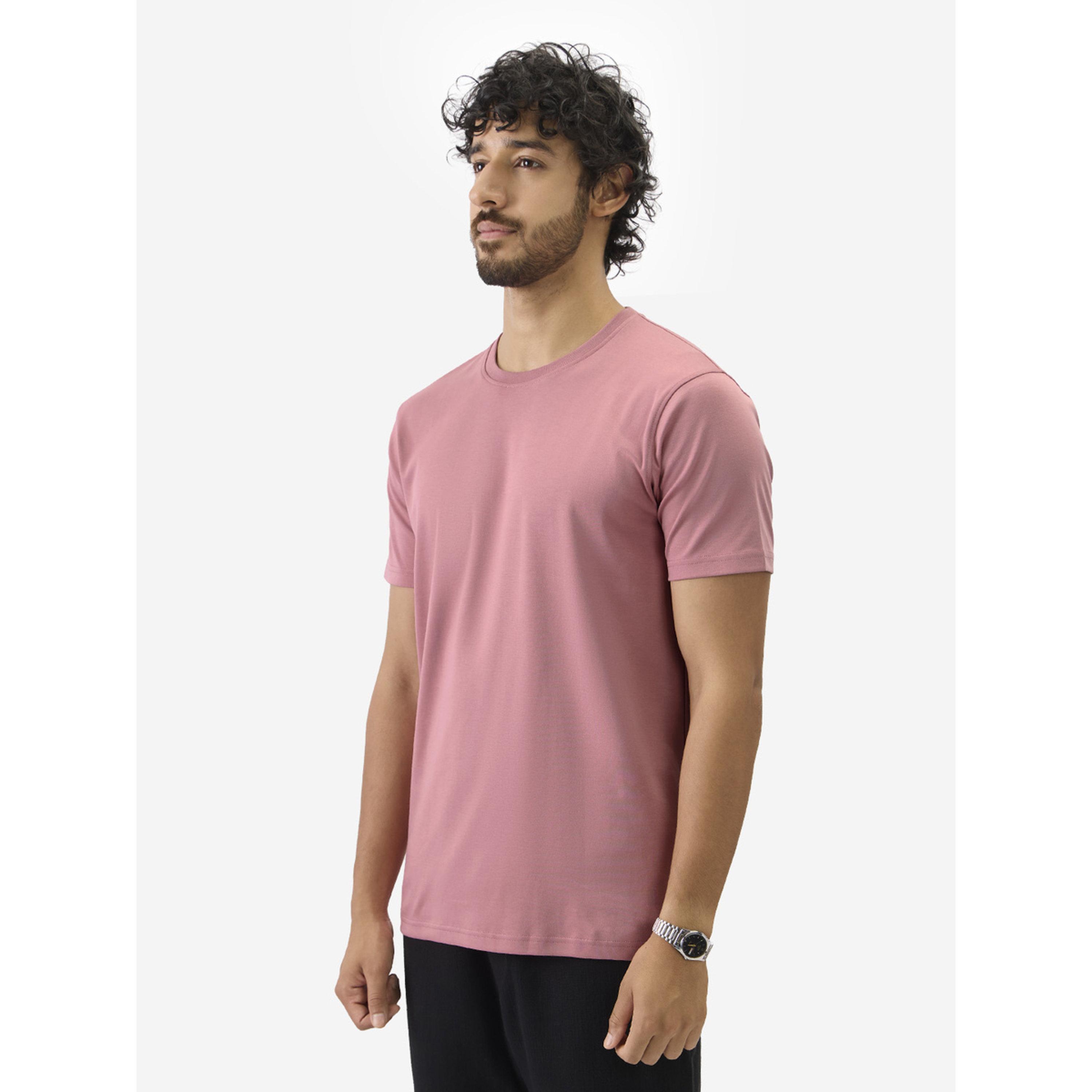 The Souled Store X Styli Pink Round Neck Supima Cotton T-Shirt-men-clothing-tshirtsandpolos-tshirts-image-3