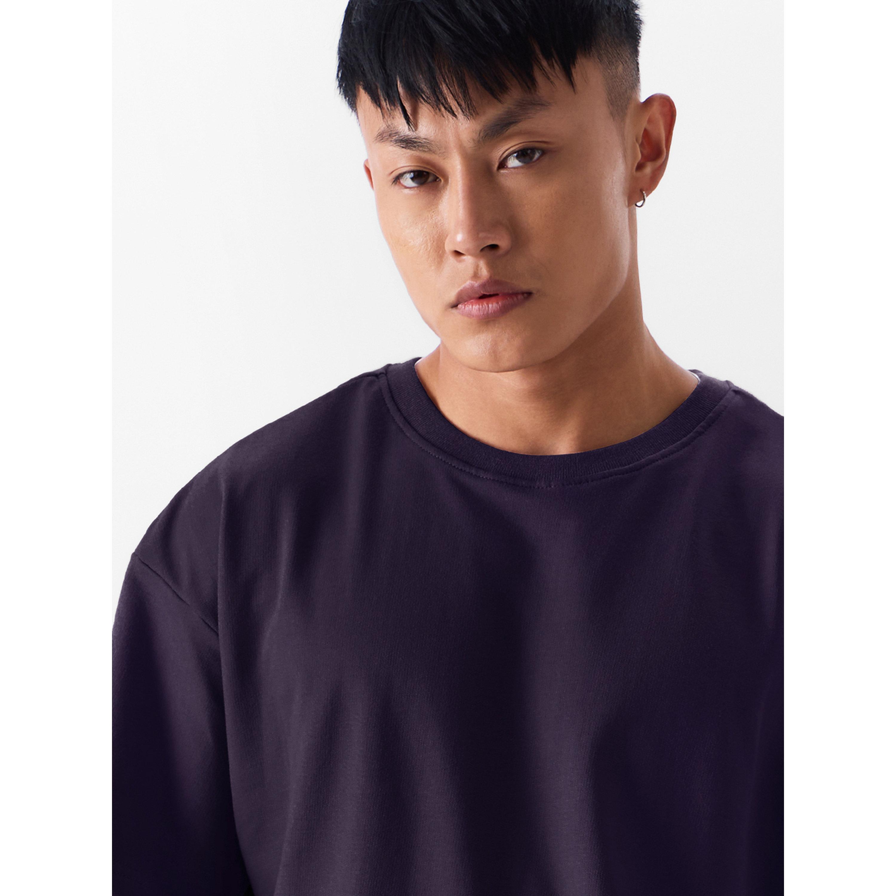 The Souled Store X Styli Purple Oversized Cotton T-Shirt-men-clothing-tshirtsandpolos-tshirts-image-5