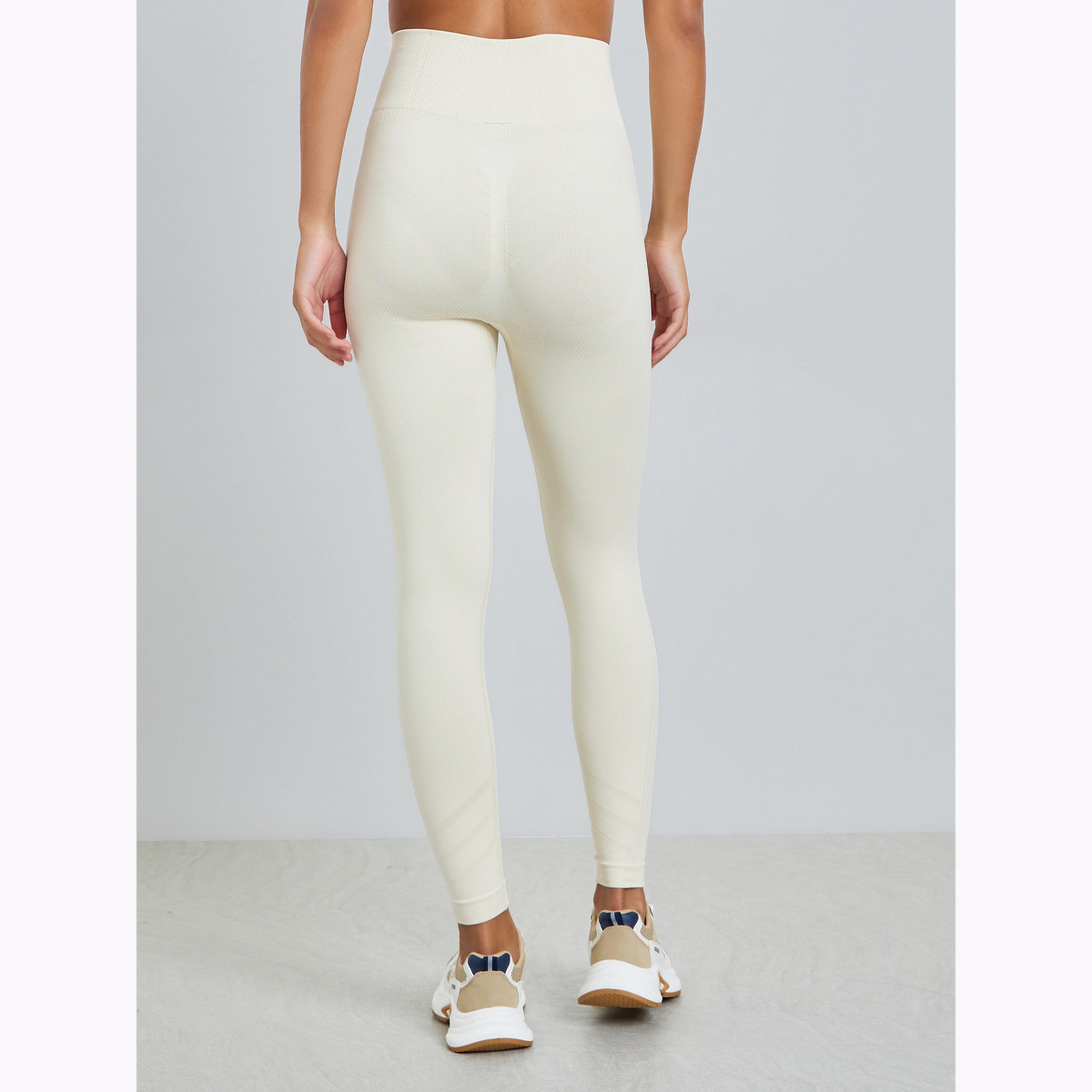 Styli Cream Tonal Side Rib Panel Back Scrunch Leggings-women-clothing-bottoms-leggings-image-5