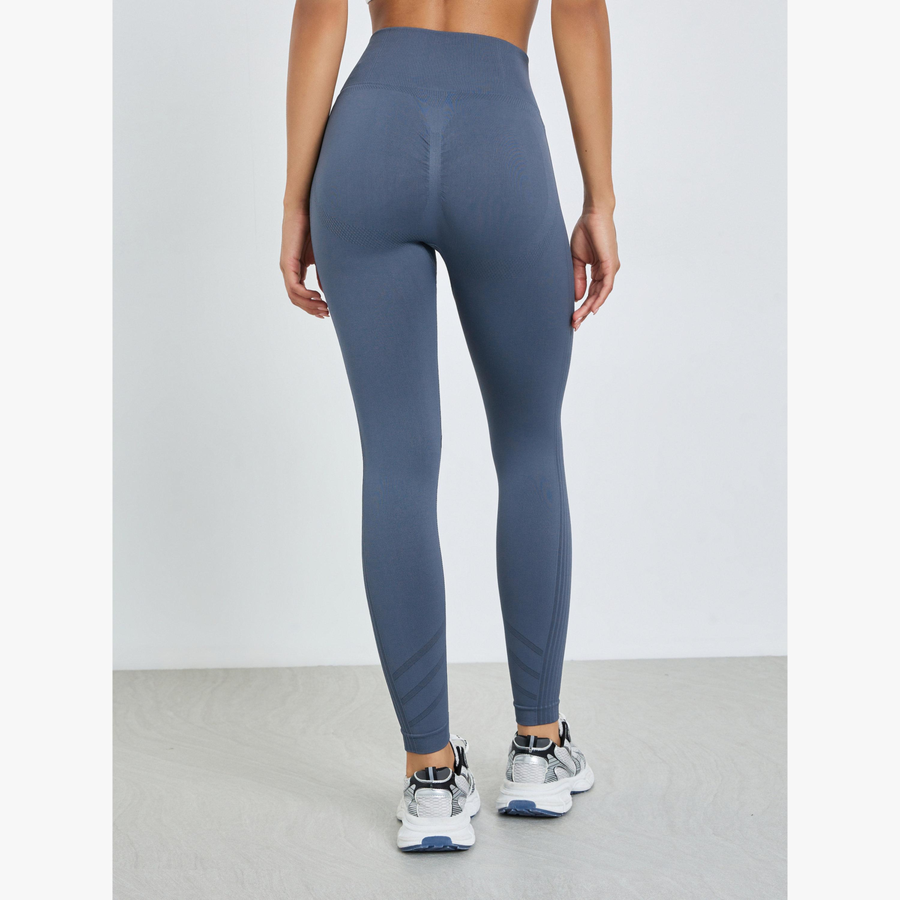 Styli Grey Seamless High-Rise Leggings-women-clothing-sportswearandactivewear-bottoms-leggings-image-3